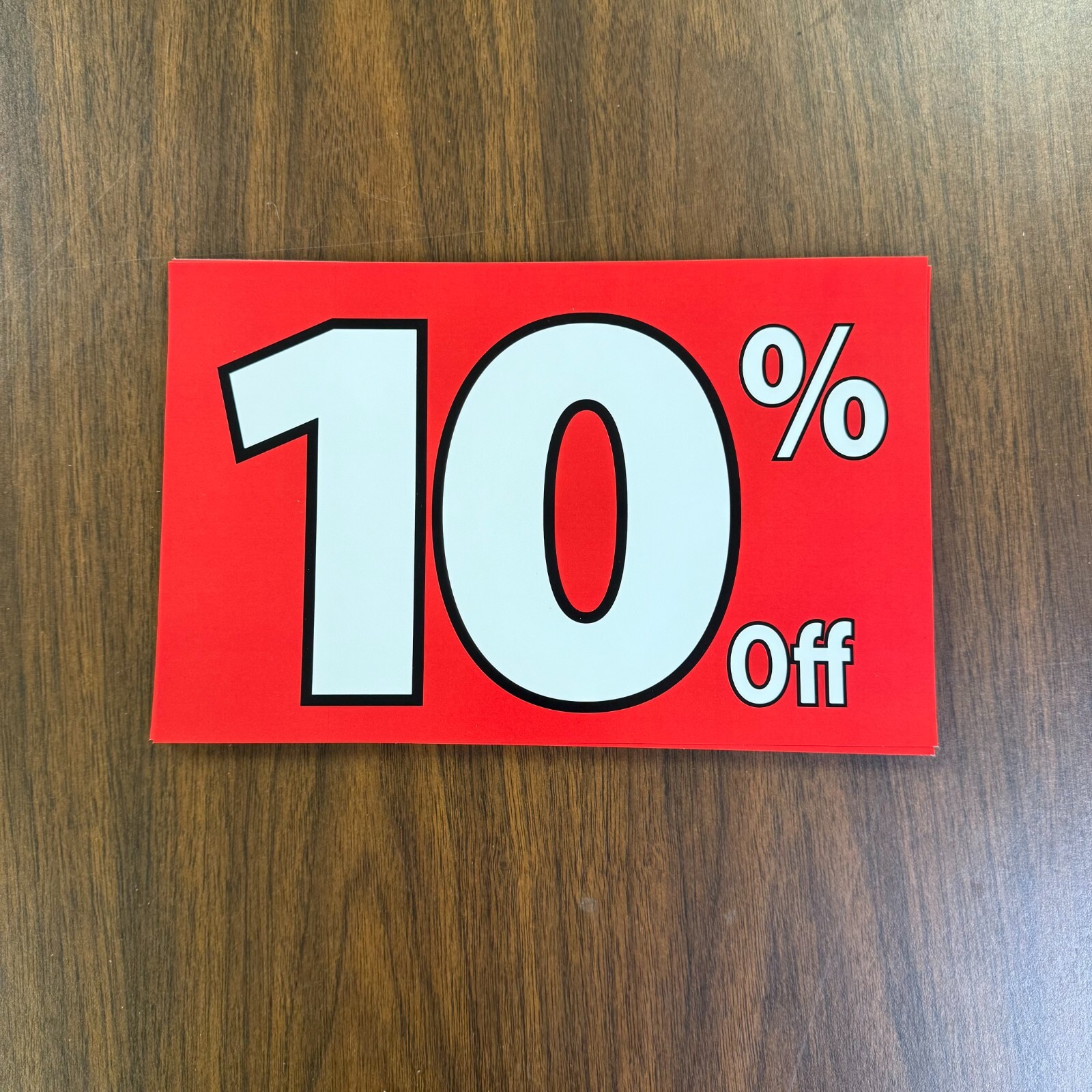 10% Offl Price Signs for Retail Displays -11&Prime;w x 7&Prime;H-10 pieces