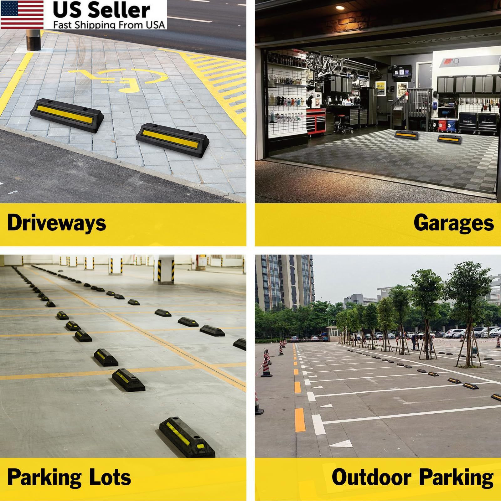 YesBes Pack of 2 Garage Parking Aid, 16.9 » 2pcs-16.9&Prime;L x 5.5&Prime;W x 3&Prime;H