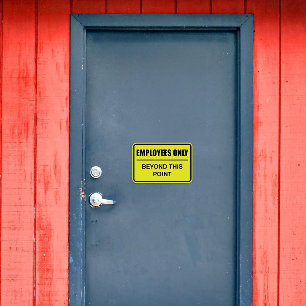 All Quality Classic Framed Employees Only Beyond This Point Wall Or Door Sign
