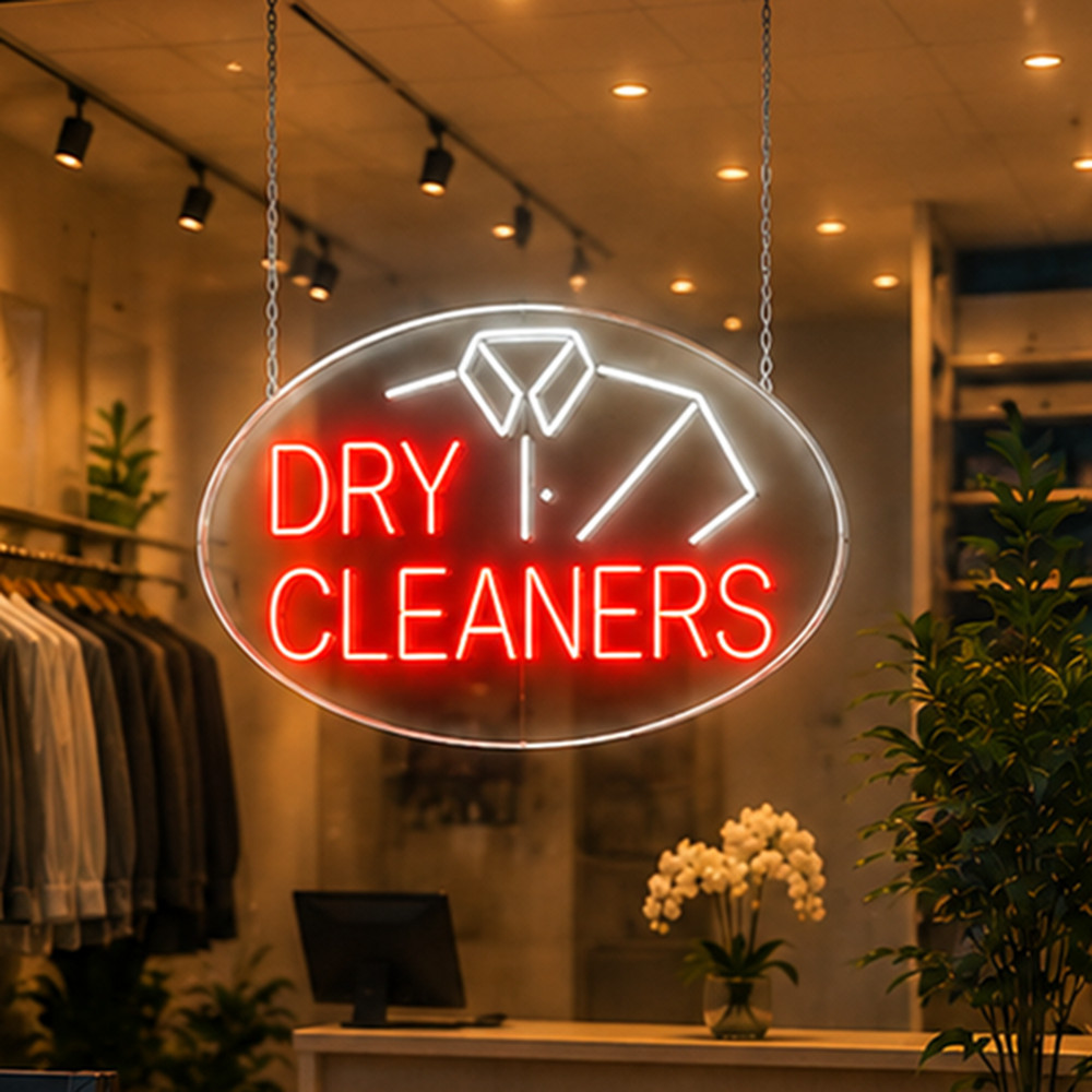Dry Cleaners LED Neon Sign 28&Prime;L x 16&Prime;H #34033