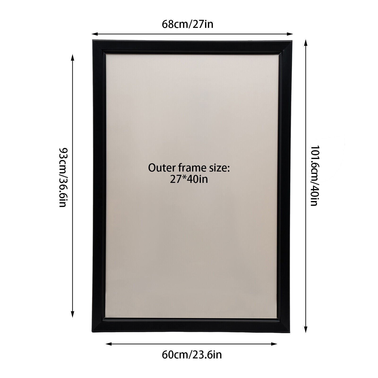 24&Prime;x33&Prime;/24&Prime;X36&Prime;, 27&Prime; x 40&Prime; LED Backlit Movie Poster Art Picture Frame Light Box