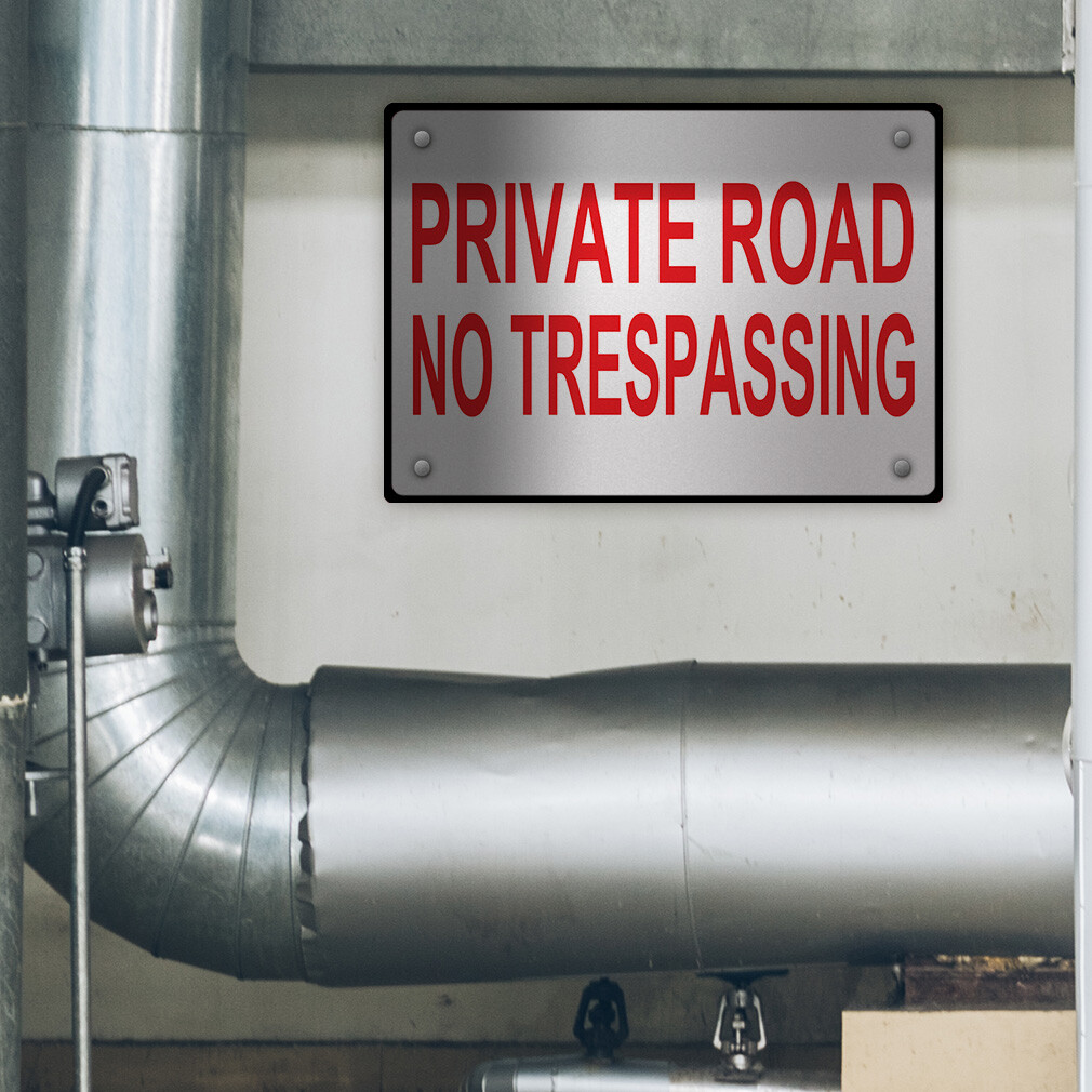 Aluminum Horizontal Metal Sign Private Drive B Weatherproof Street Signage