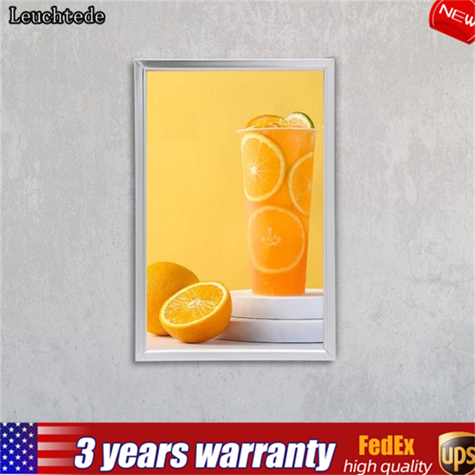 24x36in Movie Poster Art Picture Display Frame LED Light Box Advertising Display