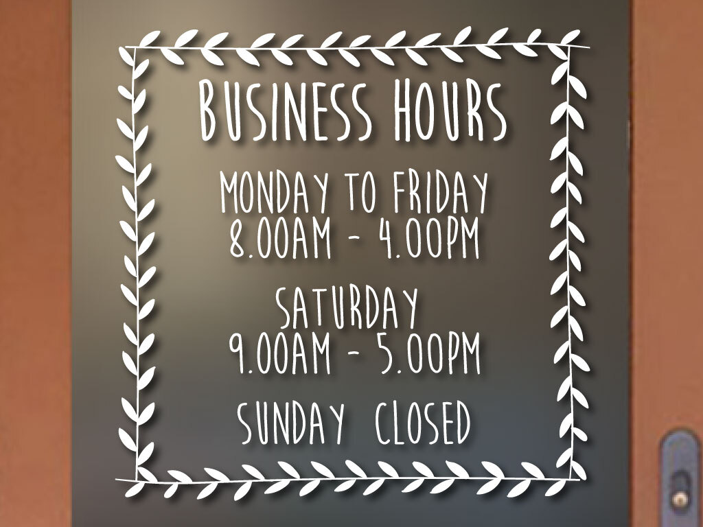 LEAVES COOL STORE ORIGINAL BUSINESS HOURS COLORS and Sizes PERSONALIZED Sign