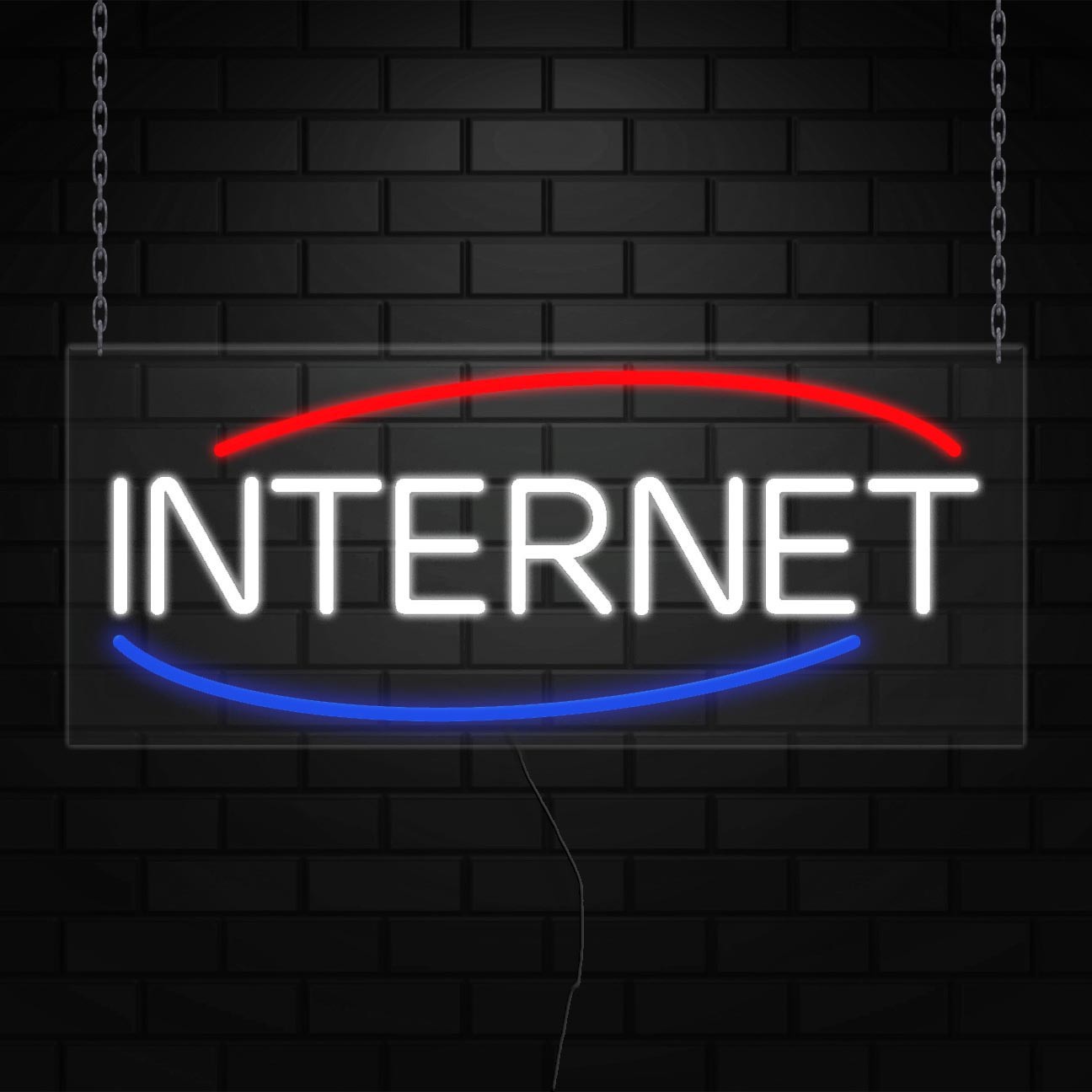 Internet Sign for Business Displays | LED Flex Neon | 32&Prime;W x 13&Prime;H x 1&Prime;D