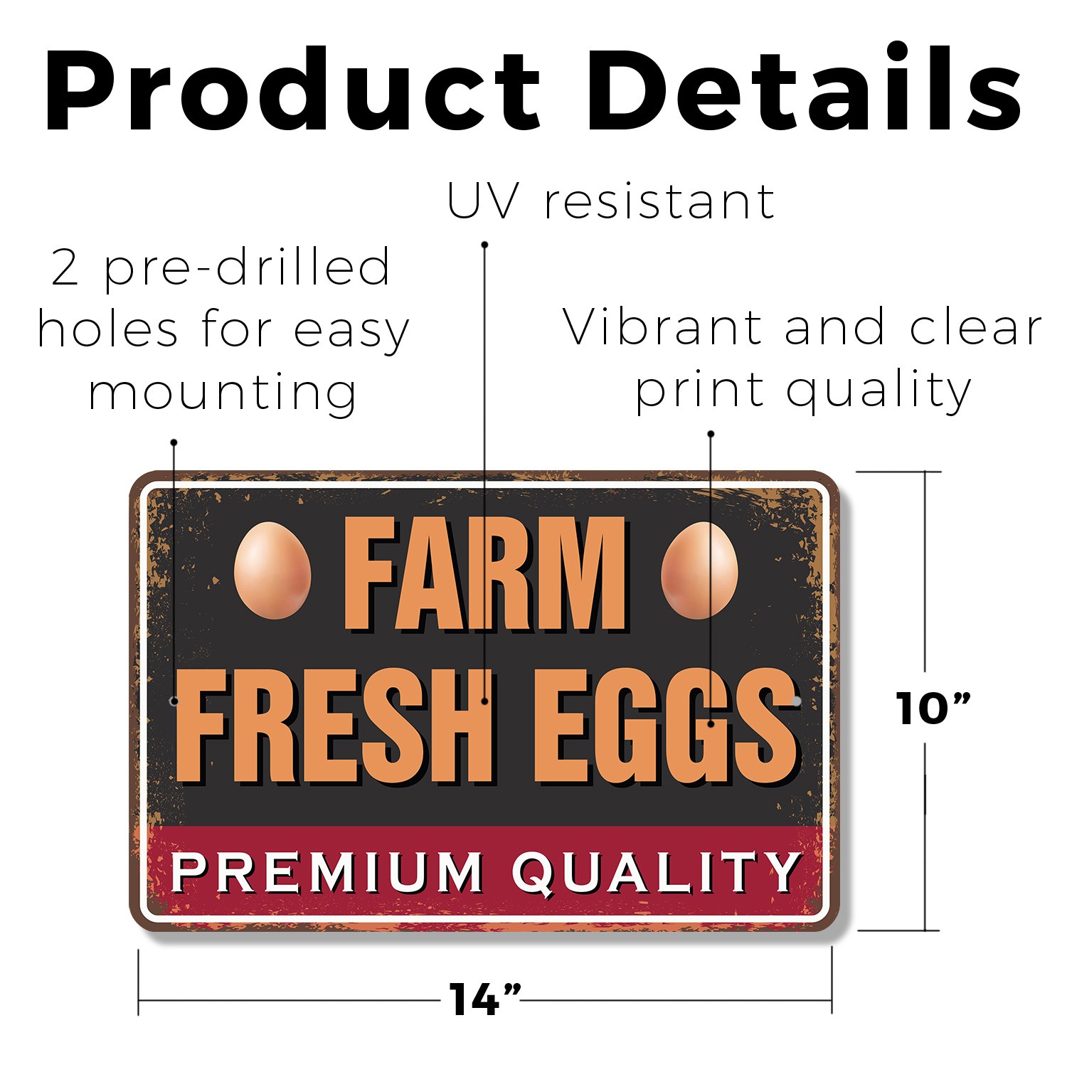 Farm Fresh Eggs Street Sign Laid Daily Since Forever Perfect for Coops Farm