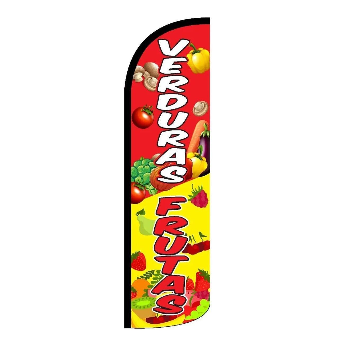 Verduras Frutas Swooper Flutter Feather Flag | 3ft W x 11.5ft Tall