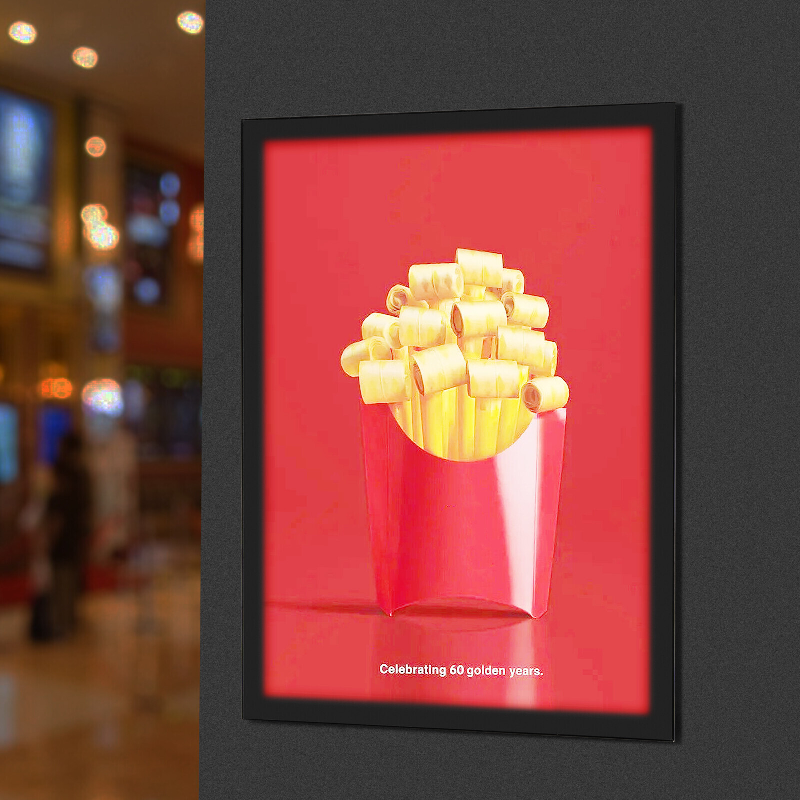 Movie Poster Frame LED Light Box Art Picture Advertising Display Sign Frame 12W