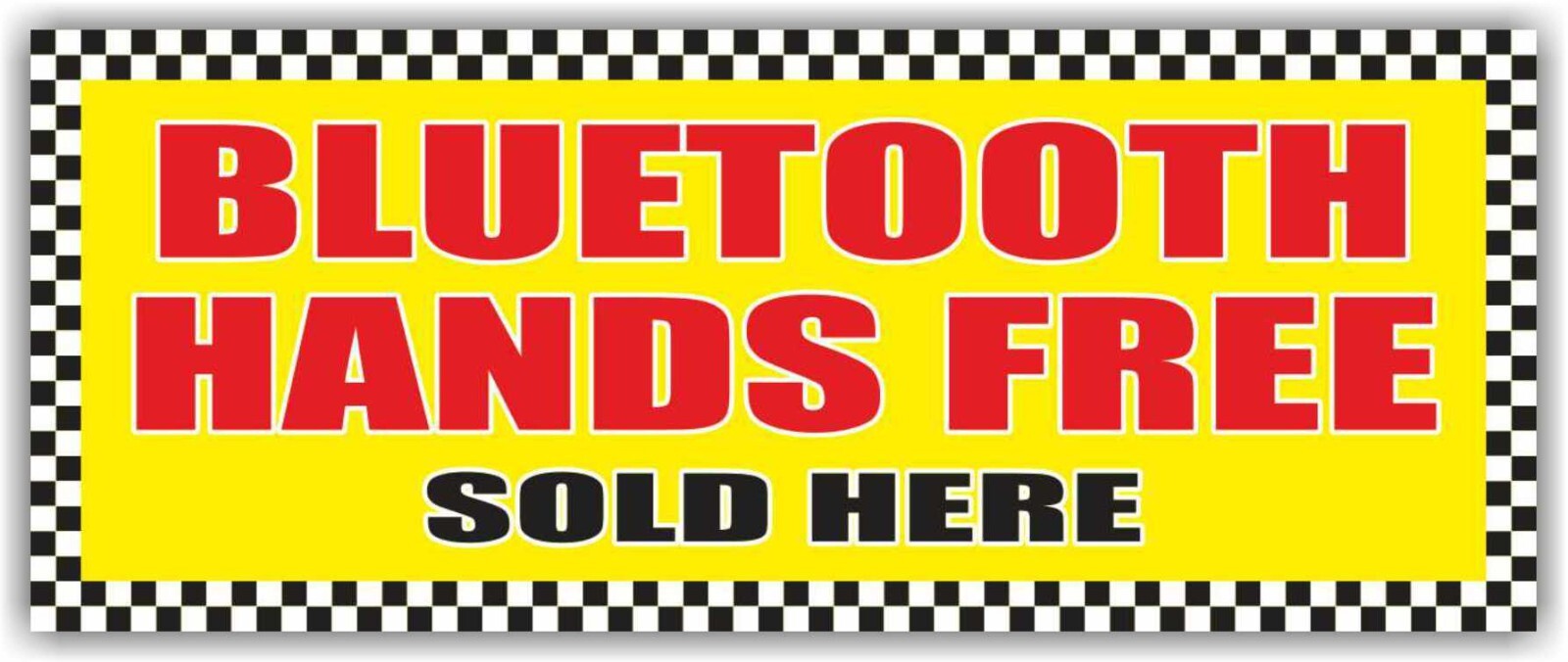 BLUETOOTH HAND FREE Advertising Banner Vinyl Sign Installed Auto Service Sold