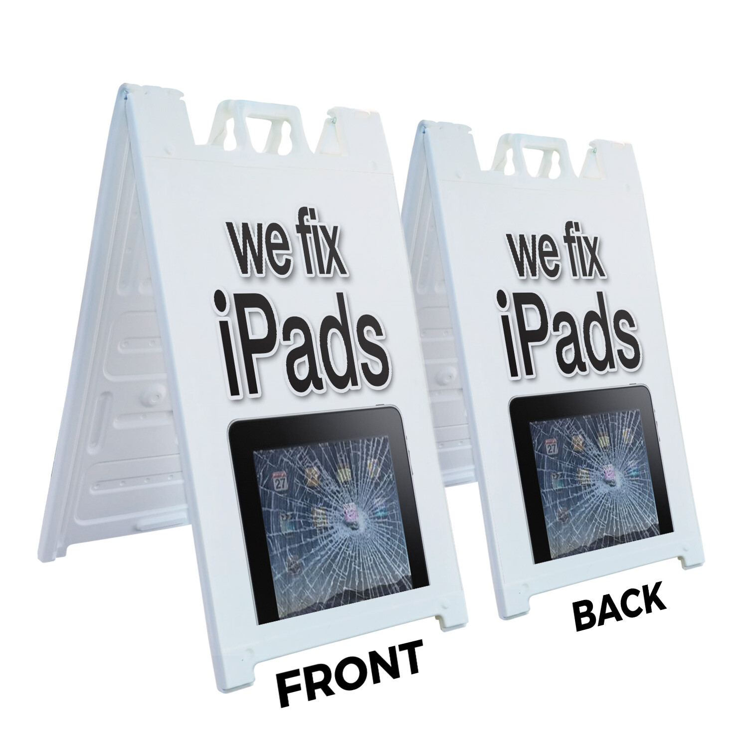 A-frame Sidewalk We Fix Ipads 24&Prime; x 36&Prime; Double Sided A-Frame Sidewalk Sign