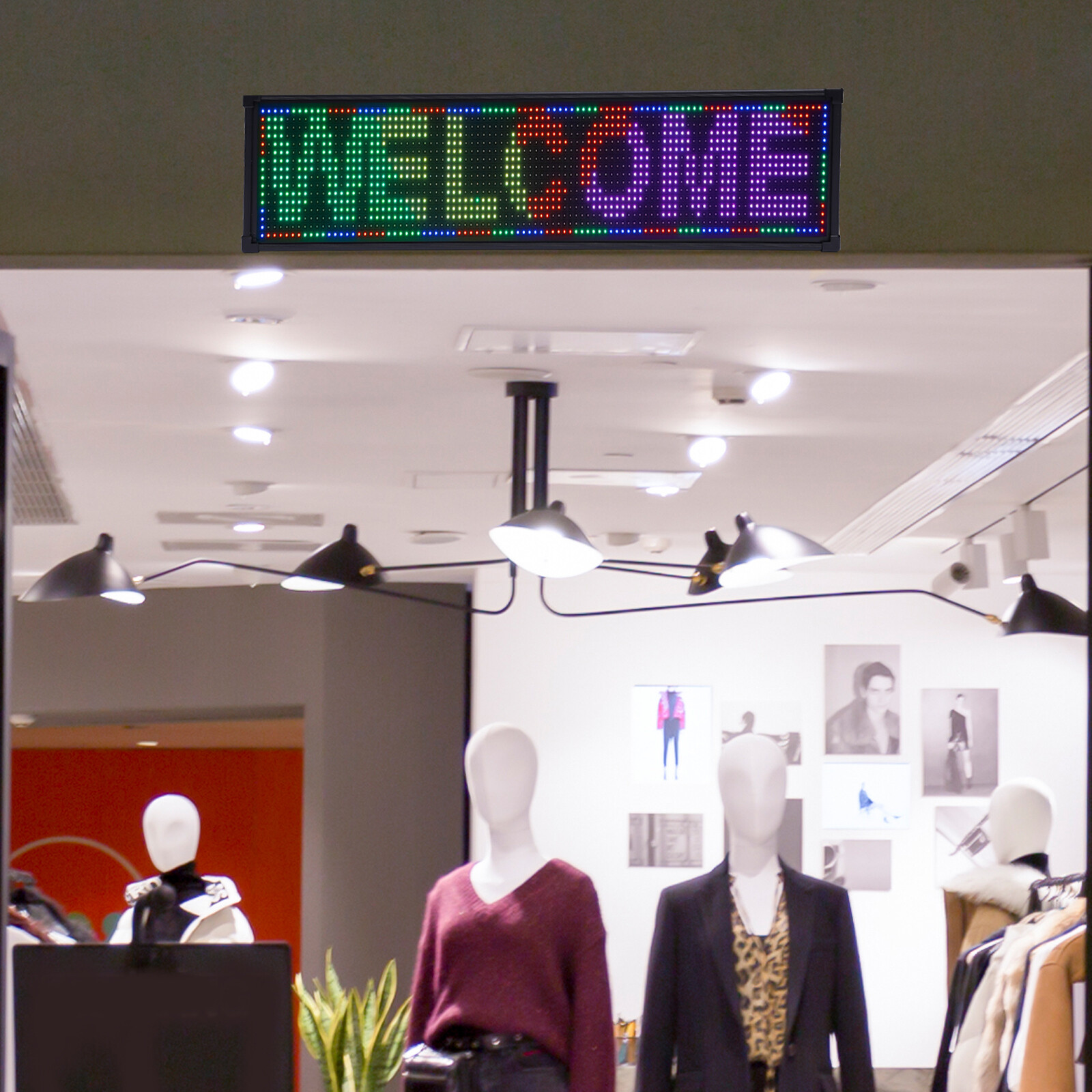 LED Scrolling Sign 26&Prime;*8&Prime; Message Board Full Color RGB Programmable Sign