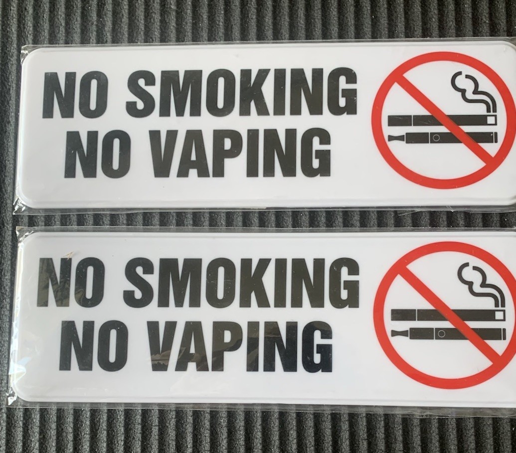 Brand New No Smoking No Vaping Indoor/Outdoor Wall Sign 3&Prime;x9&Prime; 2 Pack Unbranded