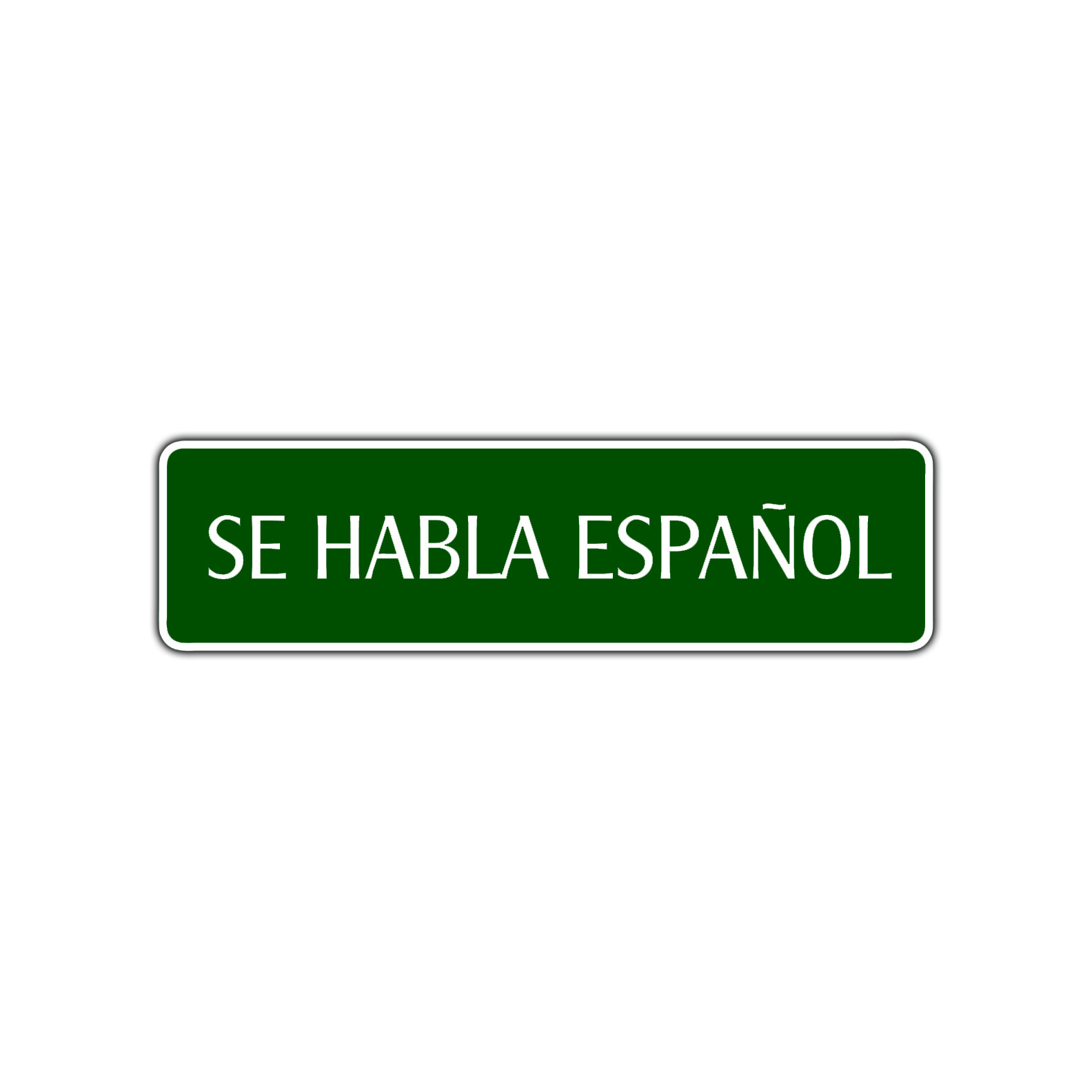 Se Habla Español Street Sign Home Decor Gift Spanish Bilingual Aluminum Sign