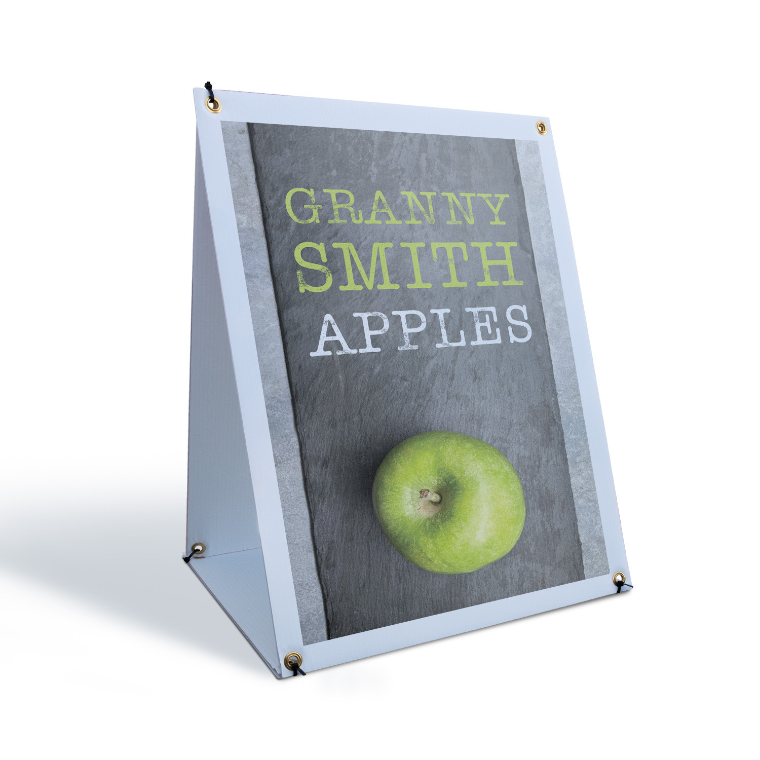Granny Smith Apples A-Frame Sidewalk Sign Crisp Juicy Farmers Market Pick