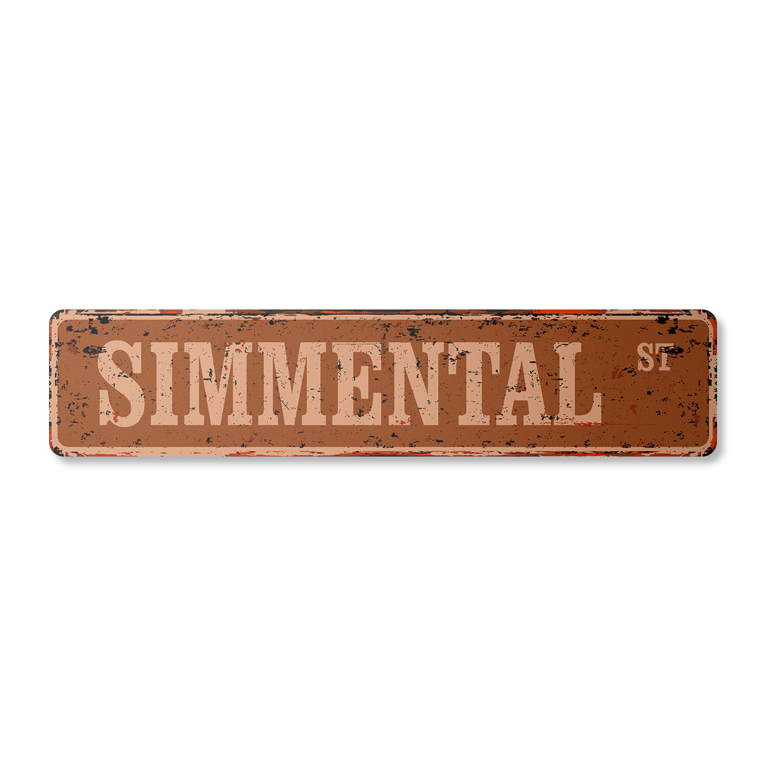 SIMMENTAL Vintage Street Sign cow cattle beef farmer farm| Indoor/Outdoor