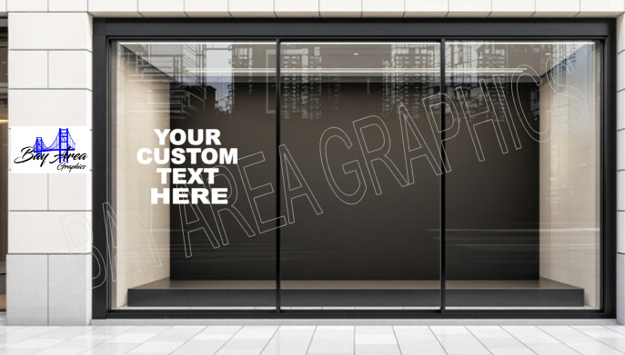 Custom Vinyl Lettering Storefront Window Decal Business Name Sign Sticker