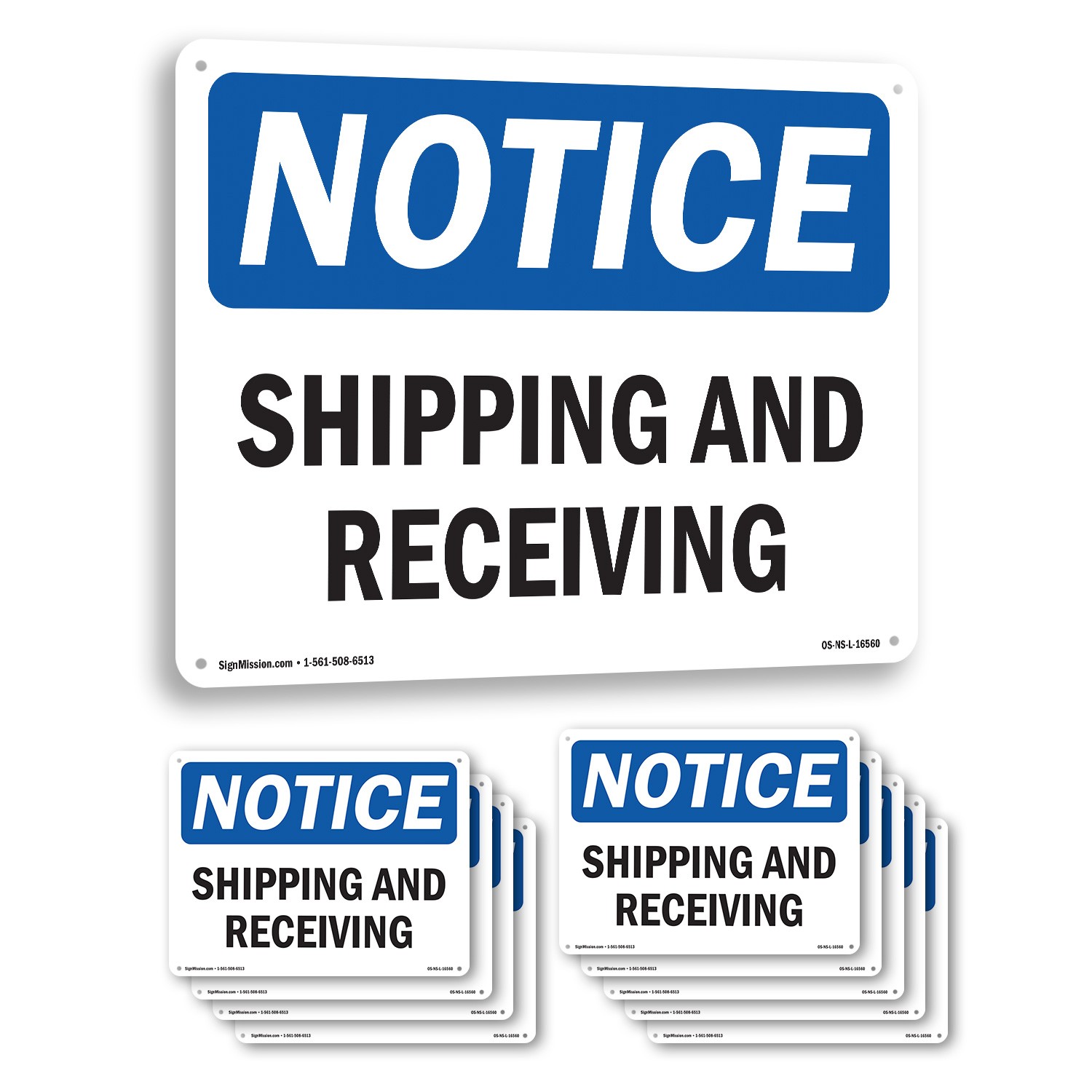 Shipping And Receiving OSHA Notice Sign Metal, Plastic, Or Decal – 5 or 10 Pack