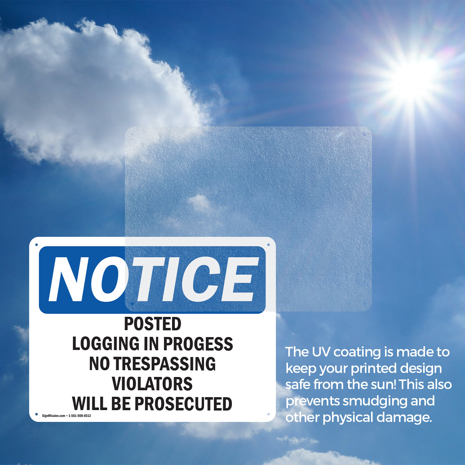 (2 Pack) Posted Logging In Progress No Trespassing OSHA Notice Sign Decal Metal