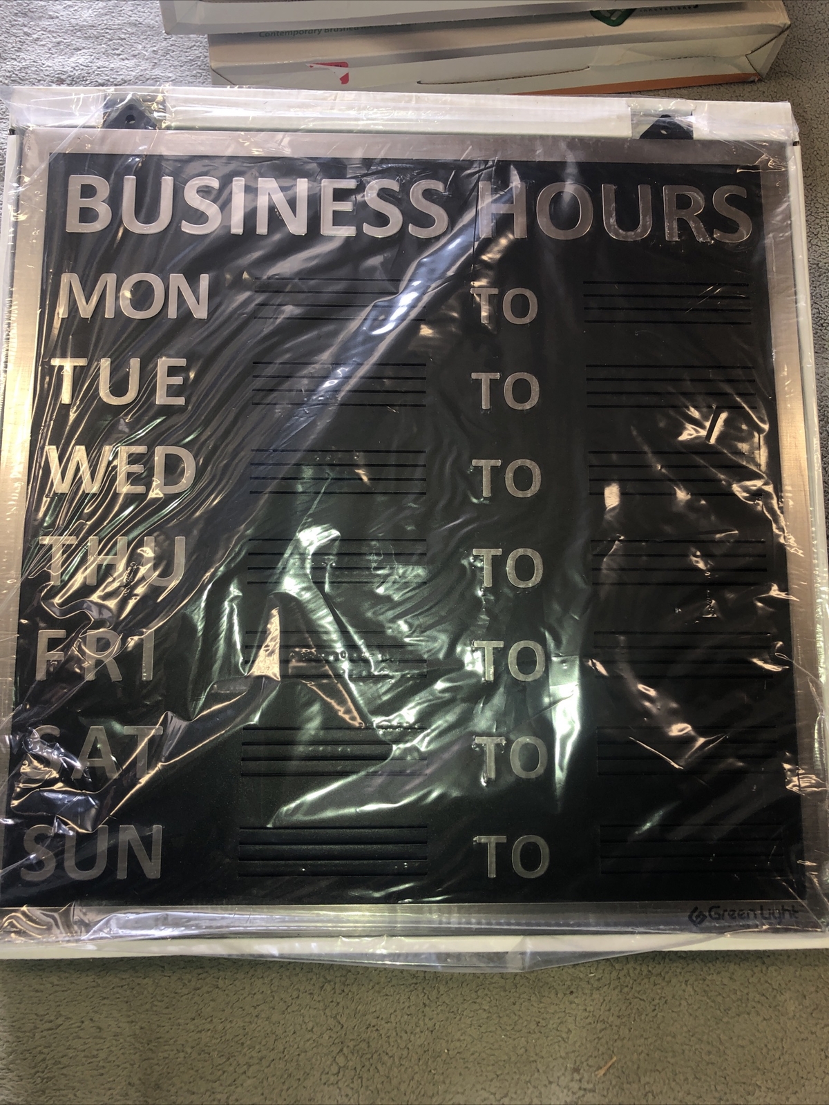 Essential Business Sign Bundle Brushed Metal Look 7 Signs in One Box NEW