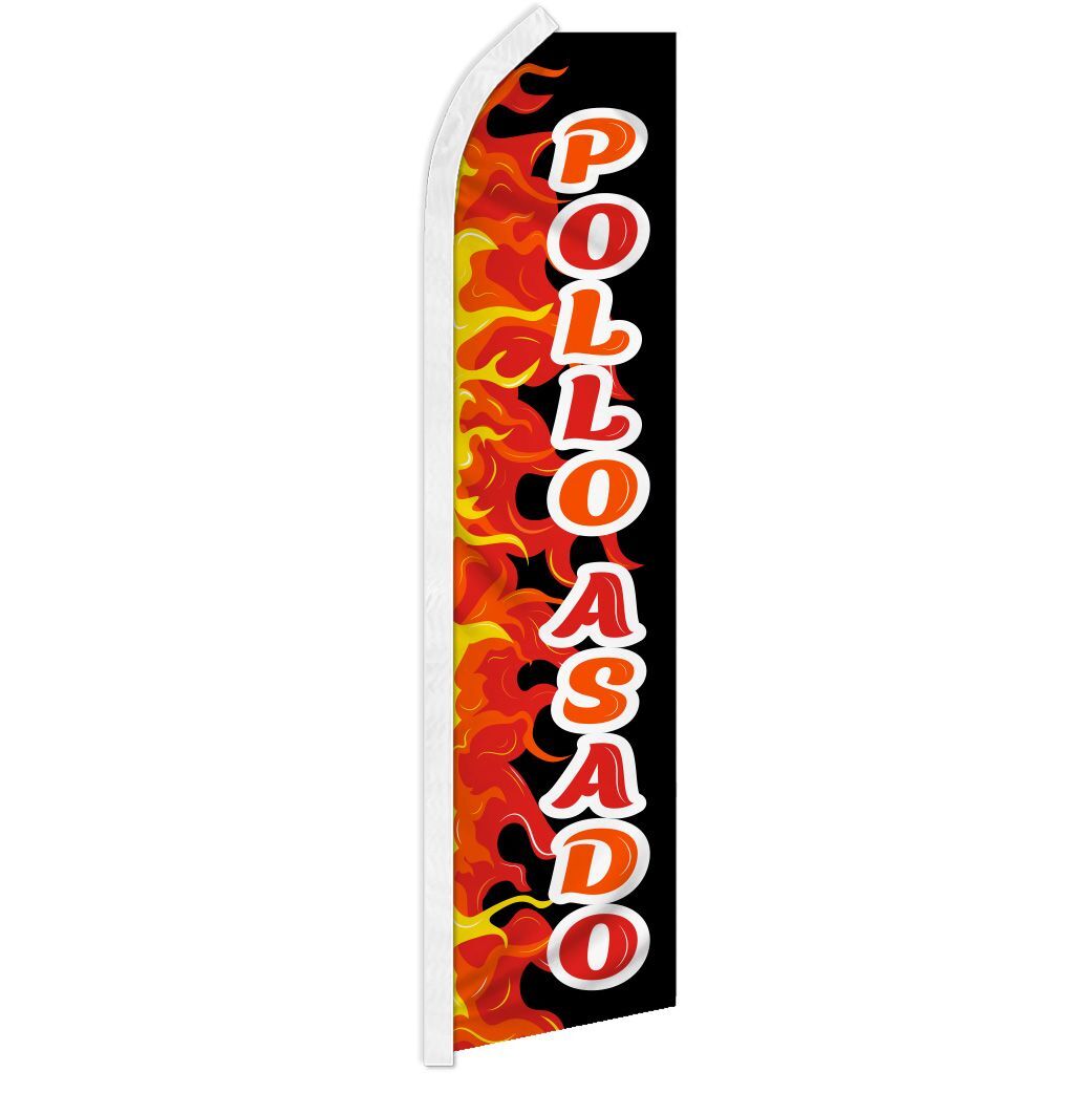 POLLO ASADO advertising super flag polyester banner sign *POLE NOT INCLUDED*