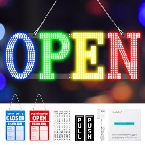Ultra Bright LED Open Sign 40&Prime;x14&Prime; for Business, Store, Bar, Restaurant, Salon
