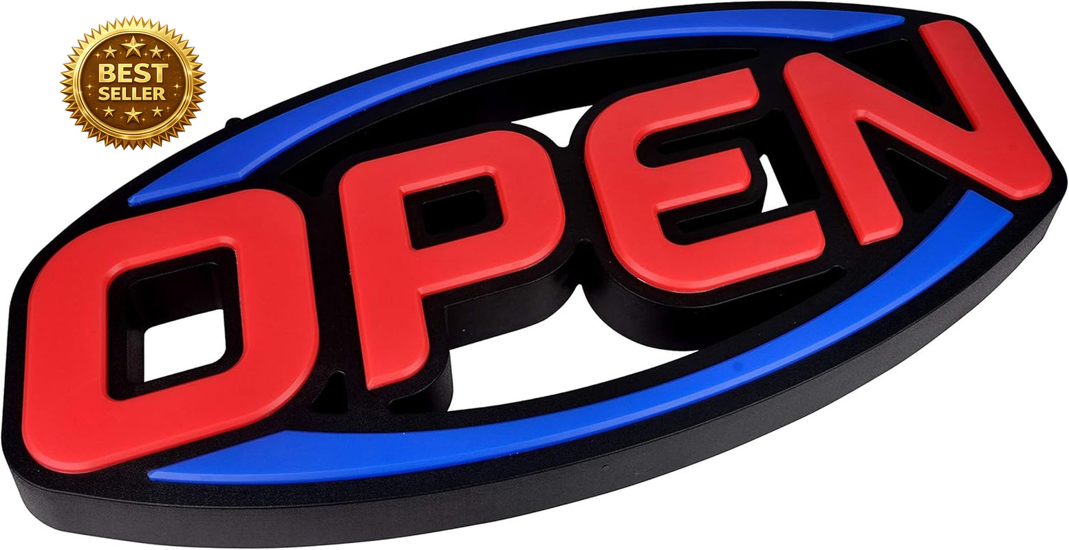 32in LED Open Sign Remote Control Flashing Display for Business Shop