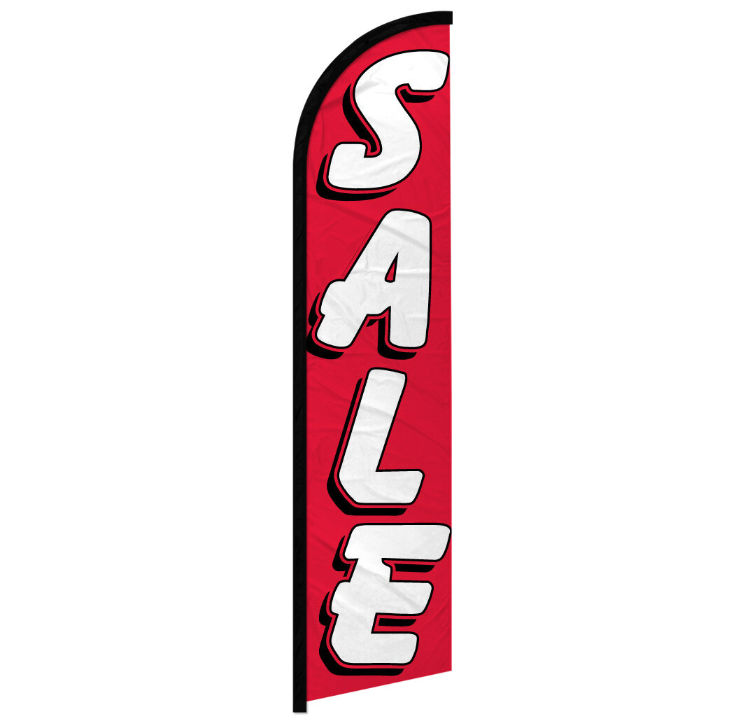 Sale Full Curve Windless Swooper Flag Sale Flag RD/WT