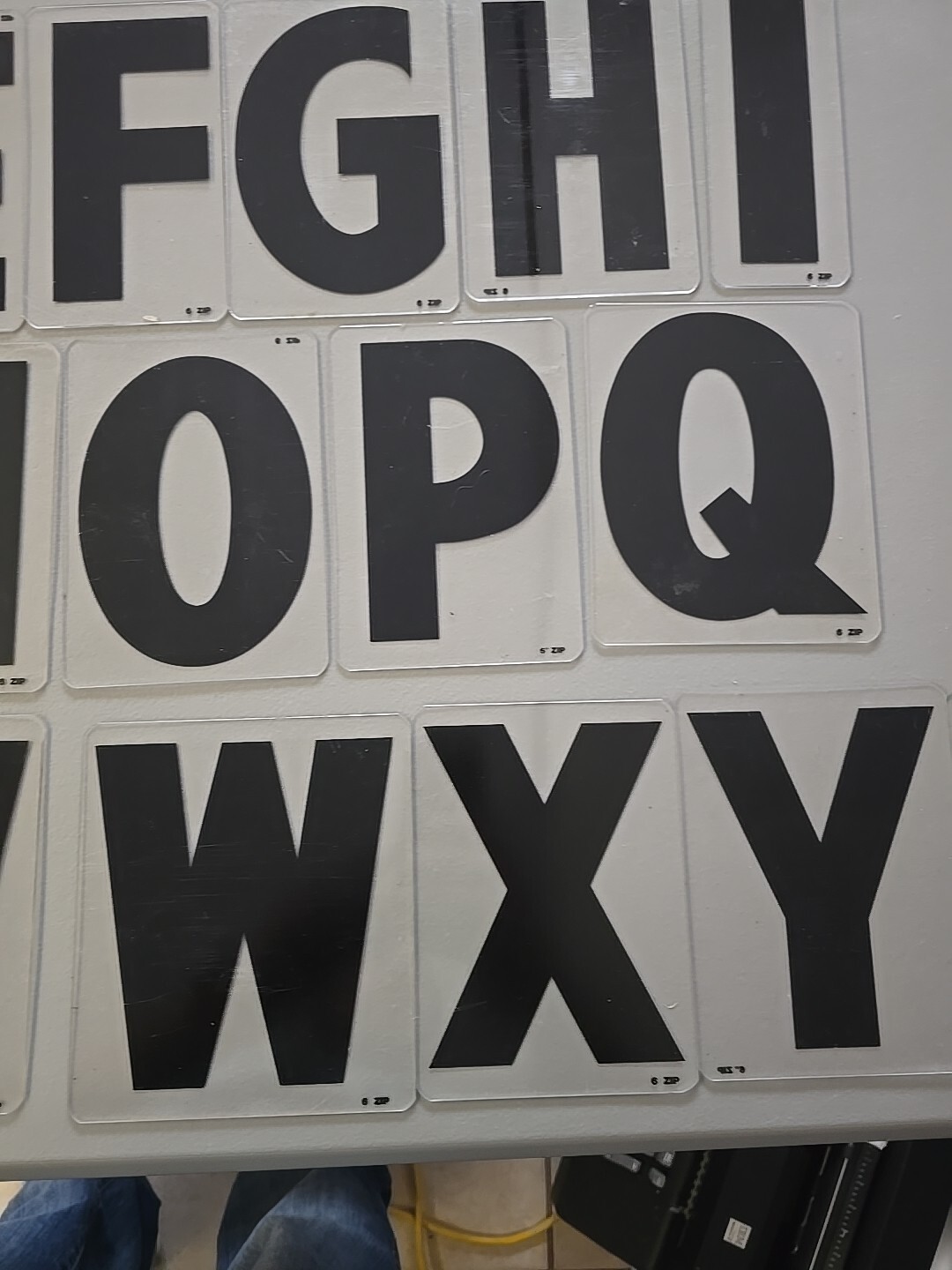 Lot 6&Prime; Acrylic Wagner Zip-Change Marquee Sign Changeable Letters Full Alphabet
