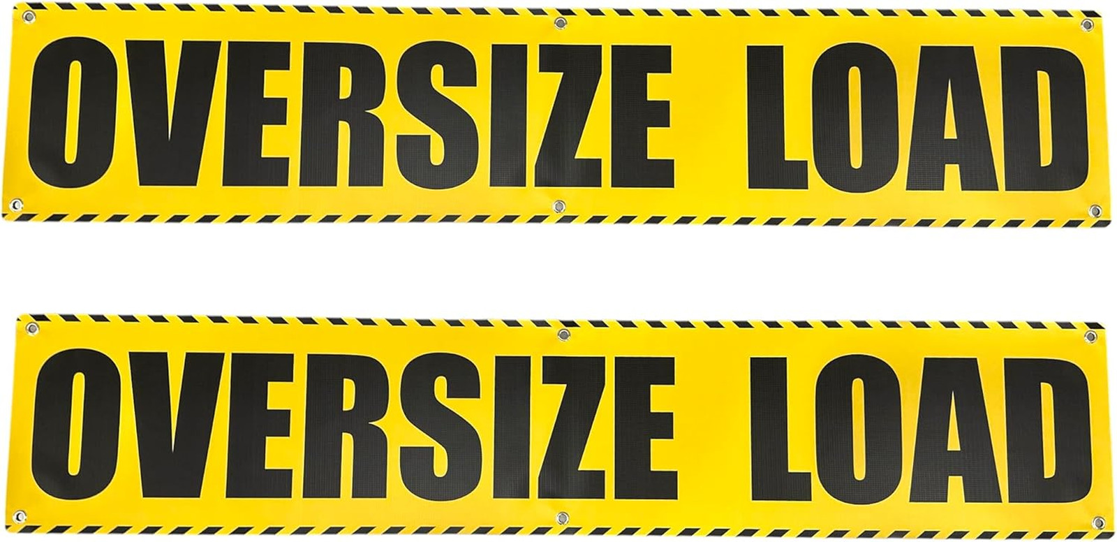 Oversize Load Banner Sign for Trucks w/Grommets – 2 Pack (12 x 60)