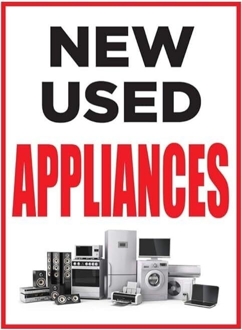New Used Appliances Retail Window Display Paper Signs | Pack of 6 | 18&Prime;w x 24&Prime;h