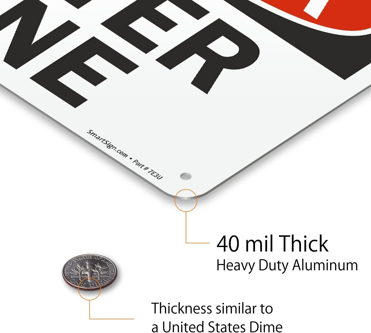 Heavy-Duty 7” x 10” Aluminum Water Line Sign – Complies with OSHA Standards