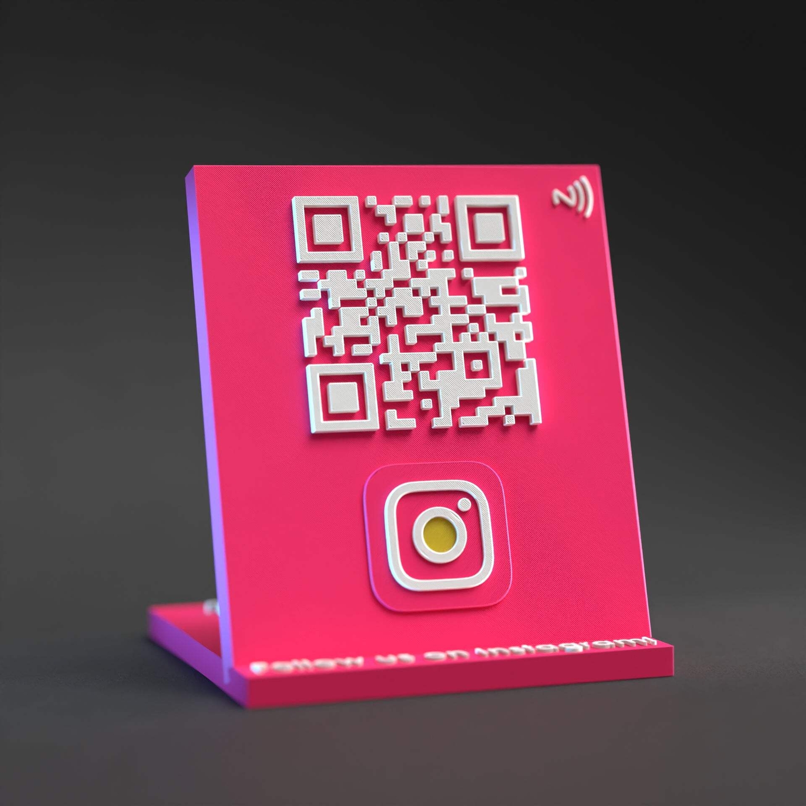 Social Media Qr Code Stands with NFC Chip