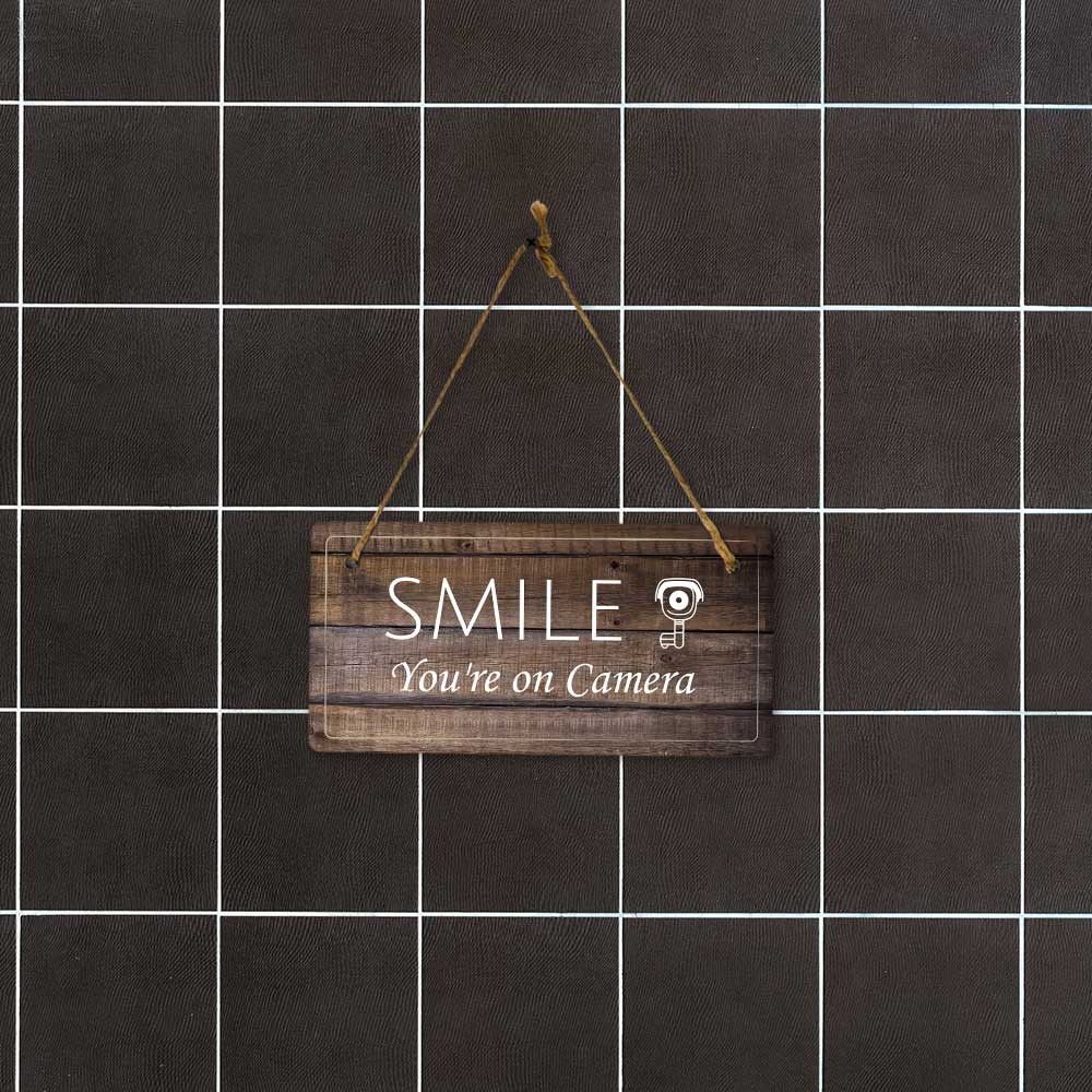 Security & Surveillance | Rustic Dark Wood 5 x 10&Prime; Hanging Signs