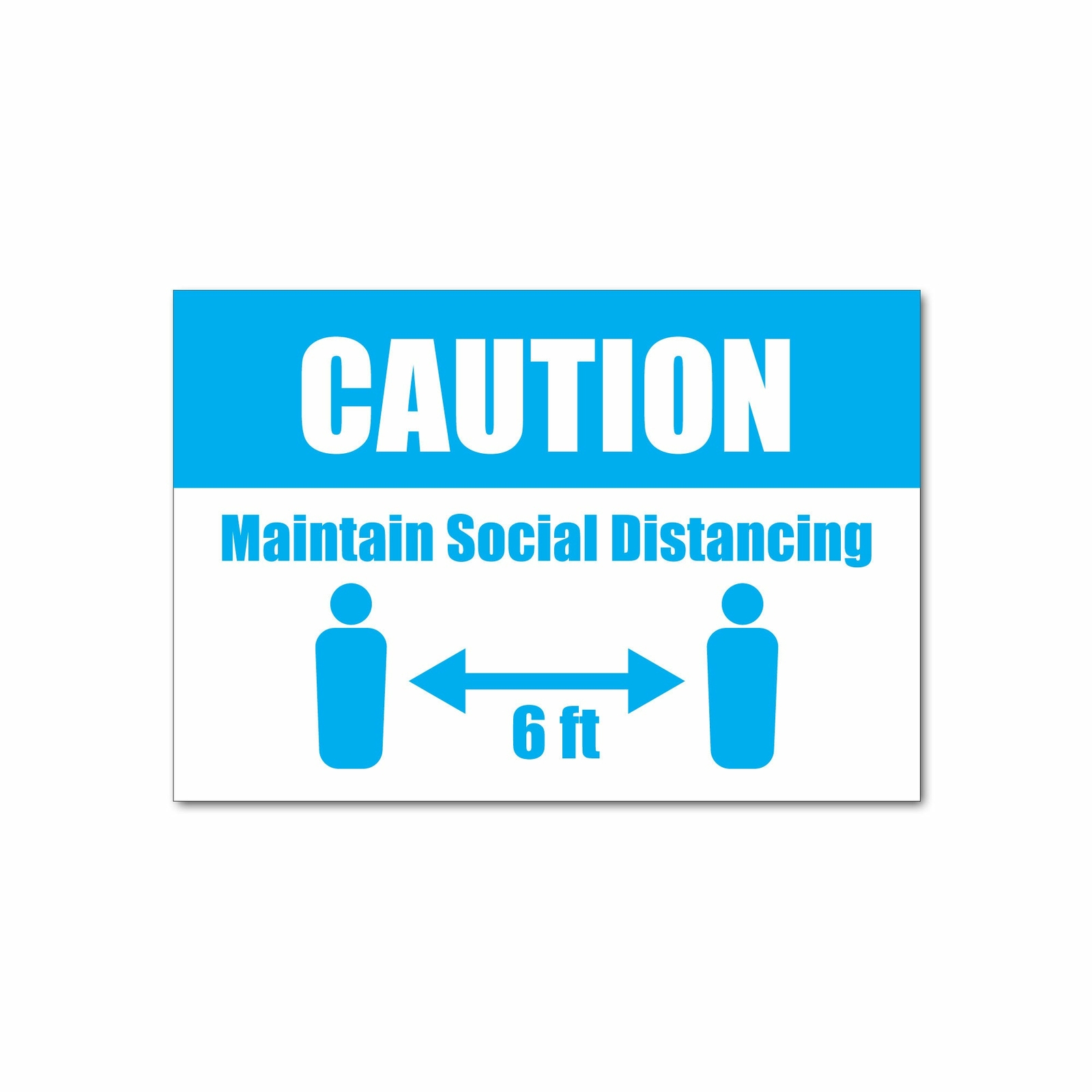 Maintain Social Distancing Business Store Informational Sign ~ 13&Prime; x 19&Prime;