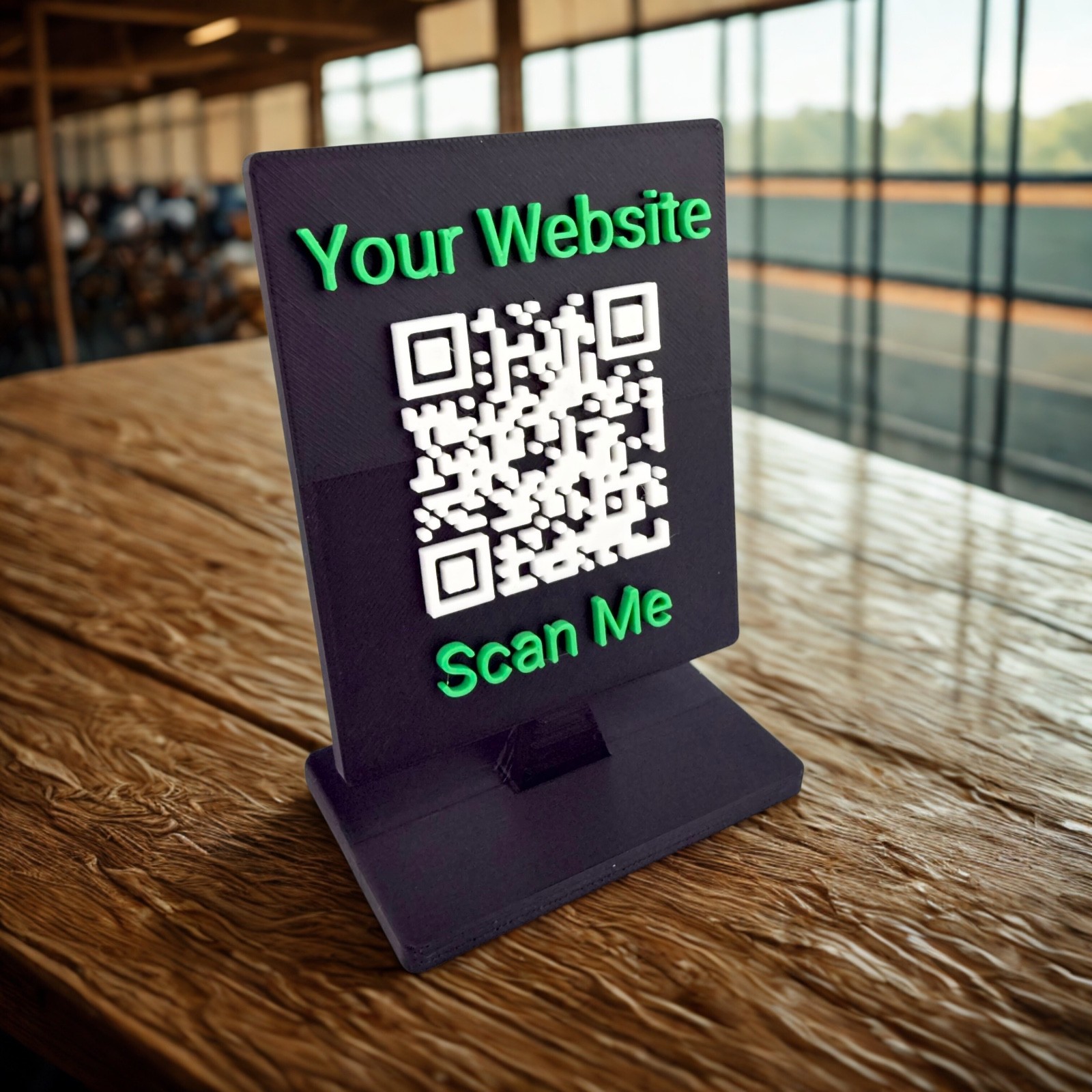 Custom 3D Printed QR Code Stand – Tabletop Display for Menus, Payments, Websites