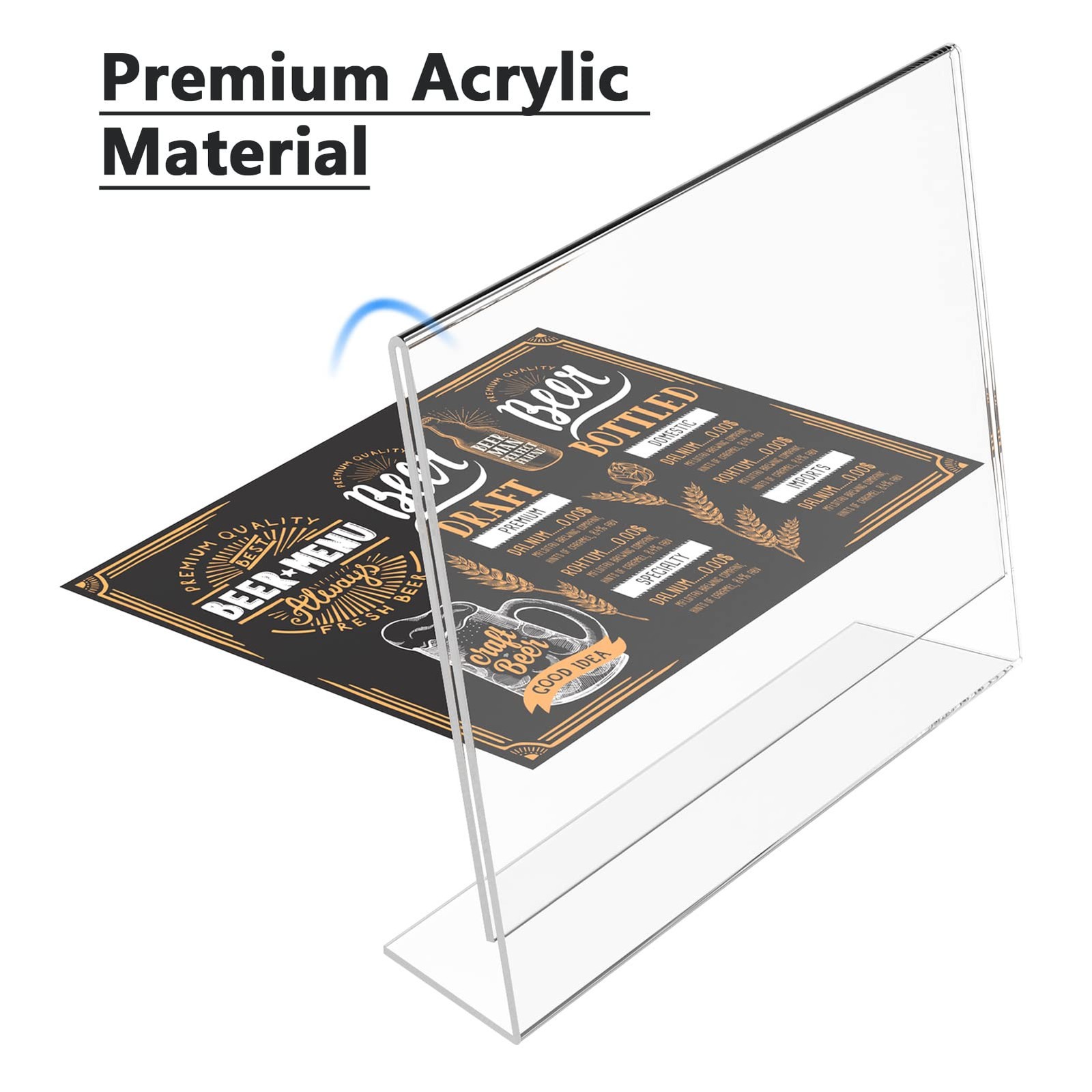 MaxGear Acrylic Sign Holder 8.5×11 Inches Horizontal 12 11×8.5 inches, Clear