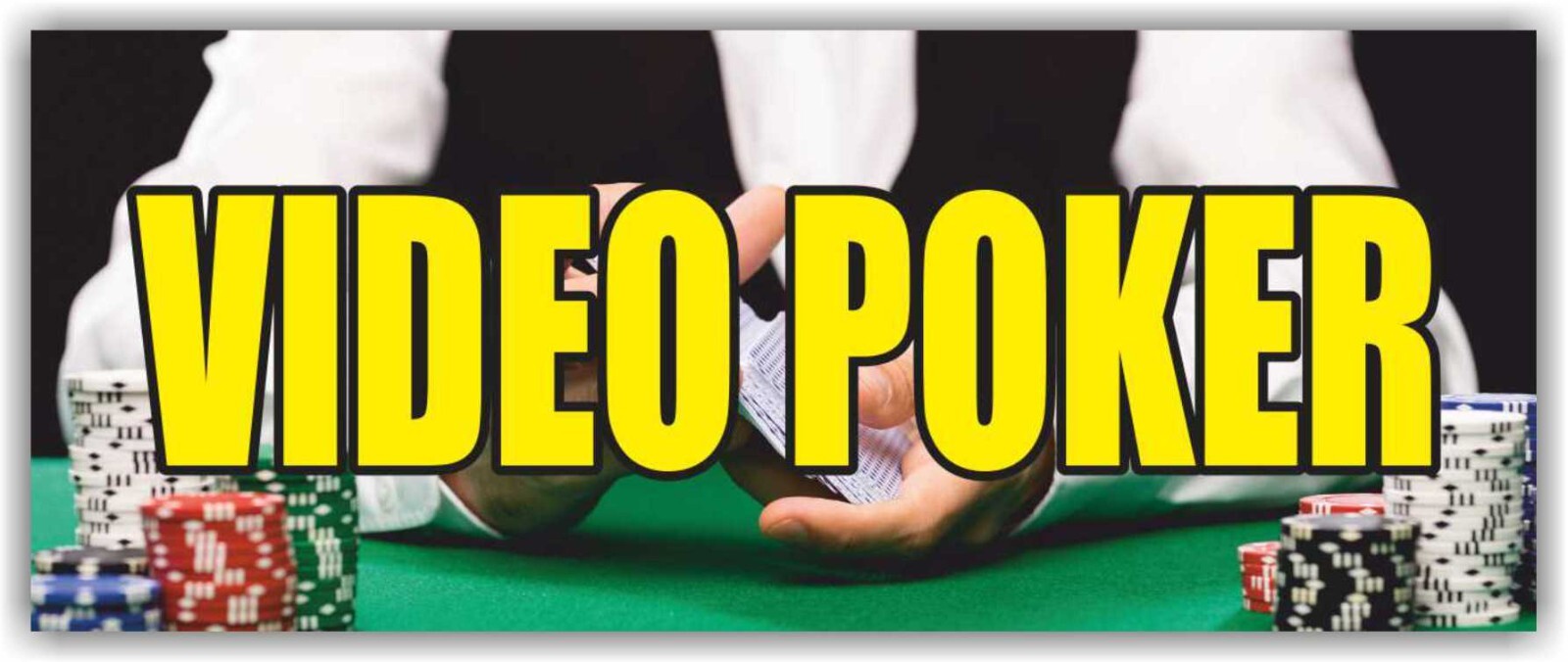 VIDEO POKER Advertising Banner Vinyl Mesh Sign game casino slot bingo lottery