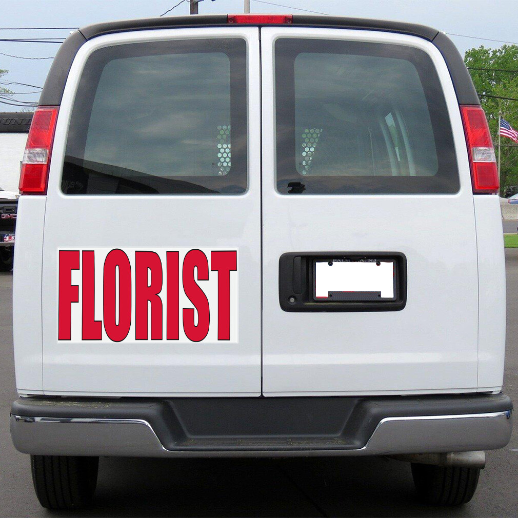 Car Magnet Set of 2 Florist Outdoor Advertising Printing A Industrial Sign