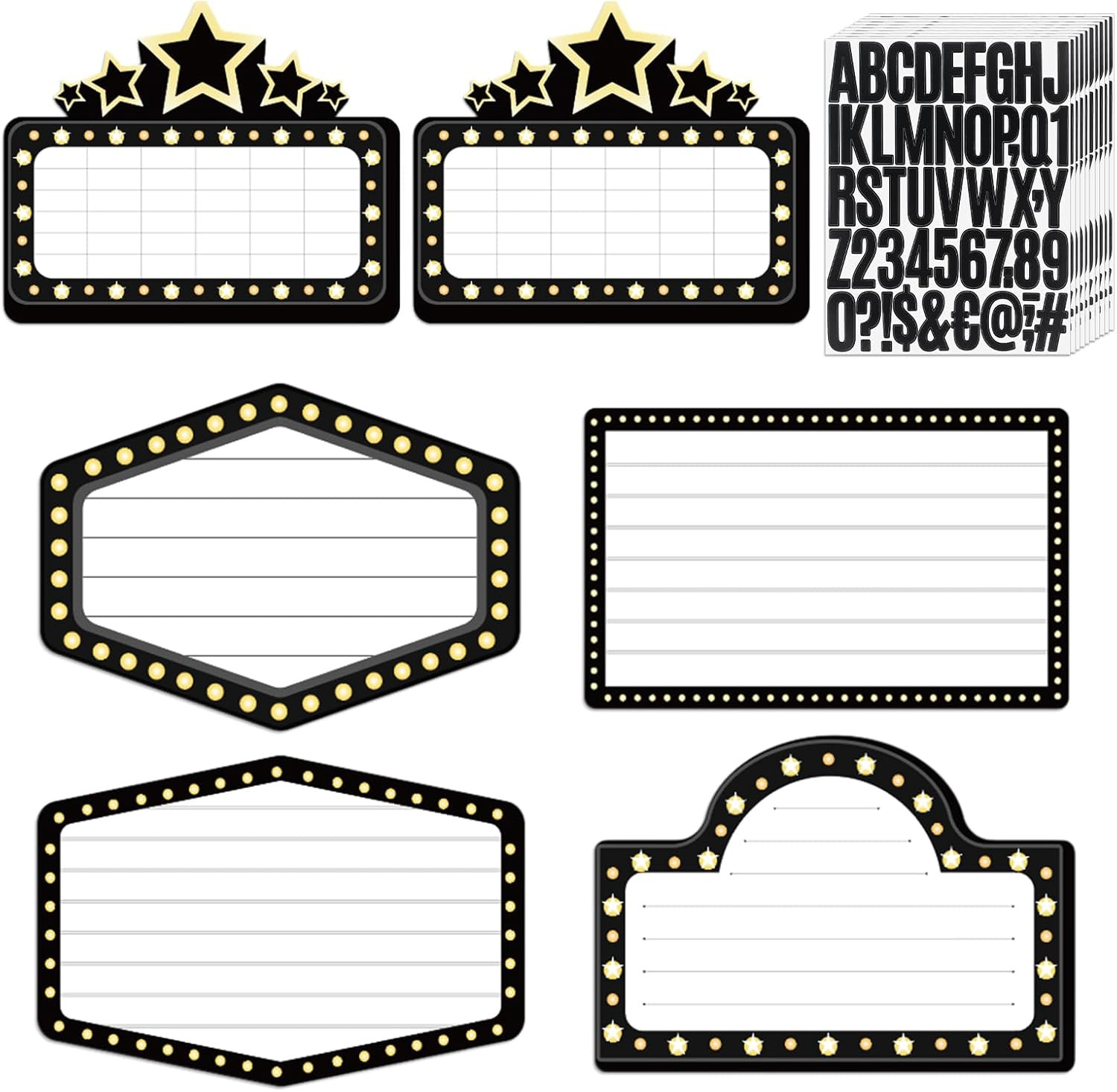 Wedding Bottle Service Sign Set – 6 Pack, 17.72 » x 12.8 », Black