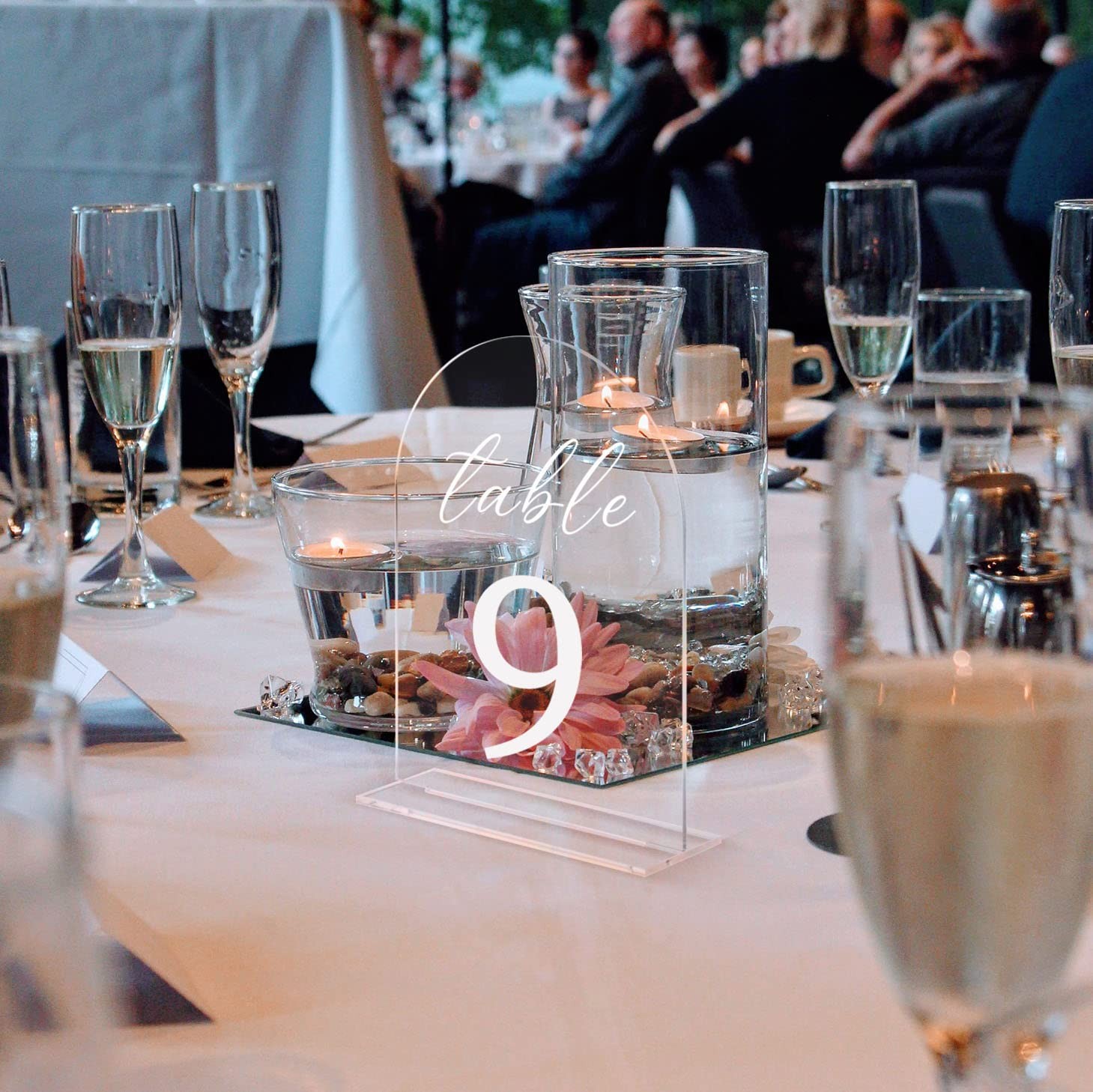 5×7 Inch Clear Blank Arch Acrylic Sign Base DIY Wedding Table Numbers 10 PCS