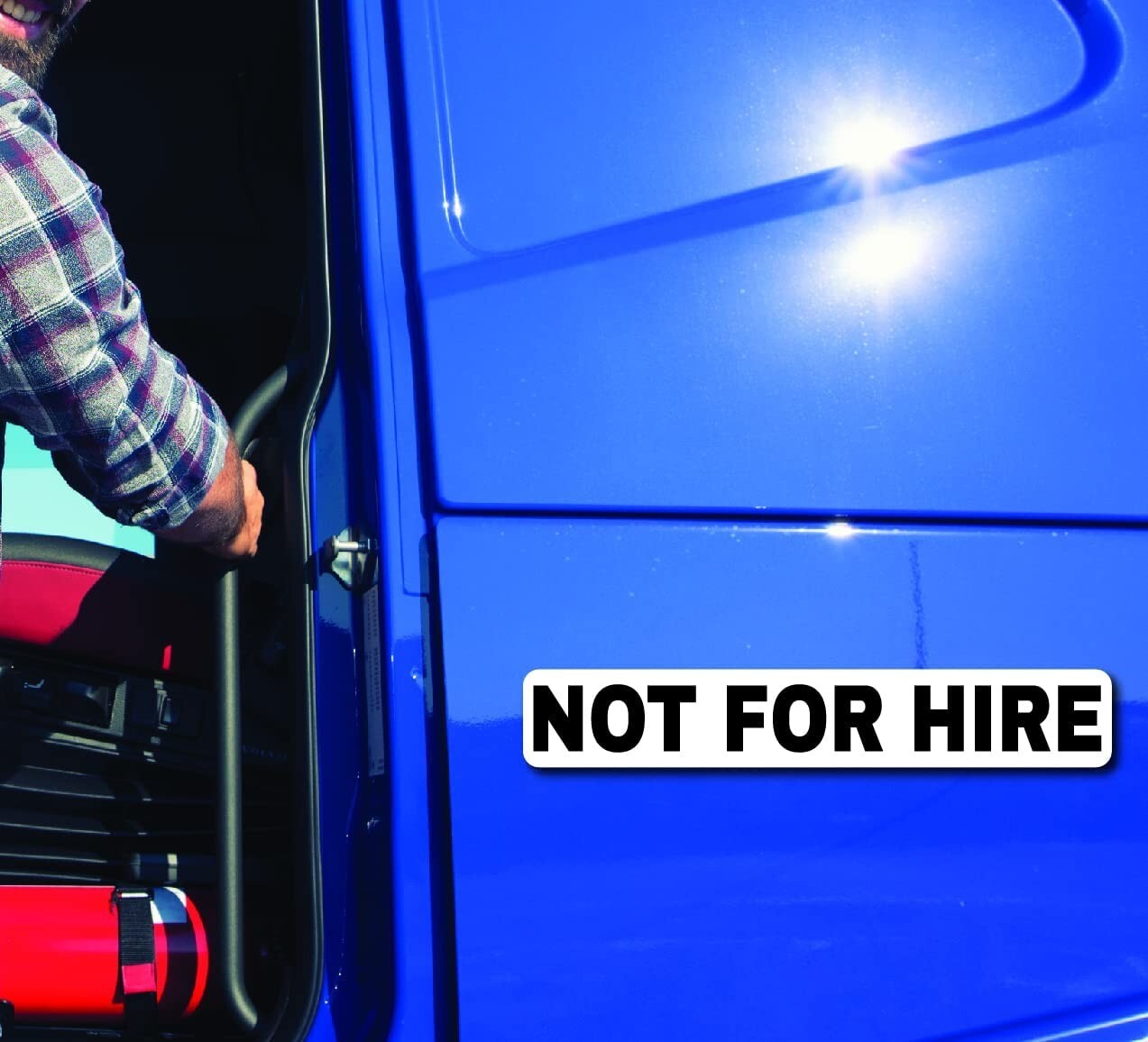 (2-PACK) NOT FOR HIRE MAGNETIC SIGNS 4&Prime;× 24&Prime; BLACK ON WHITE US DOT LARGE VISIBLE