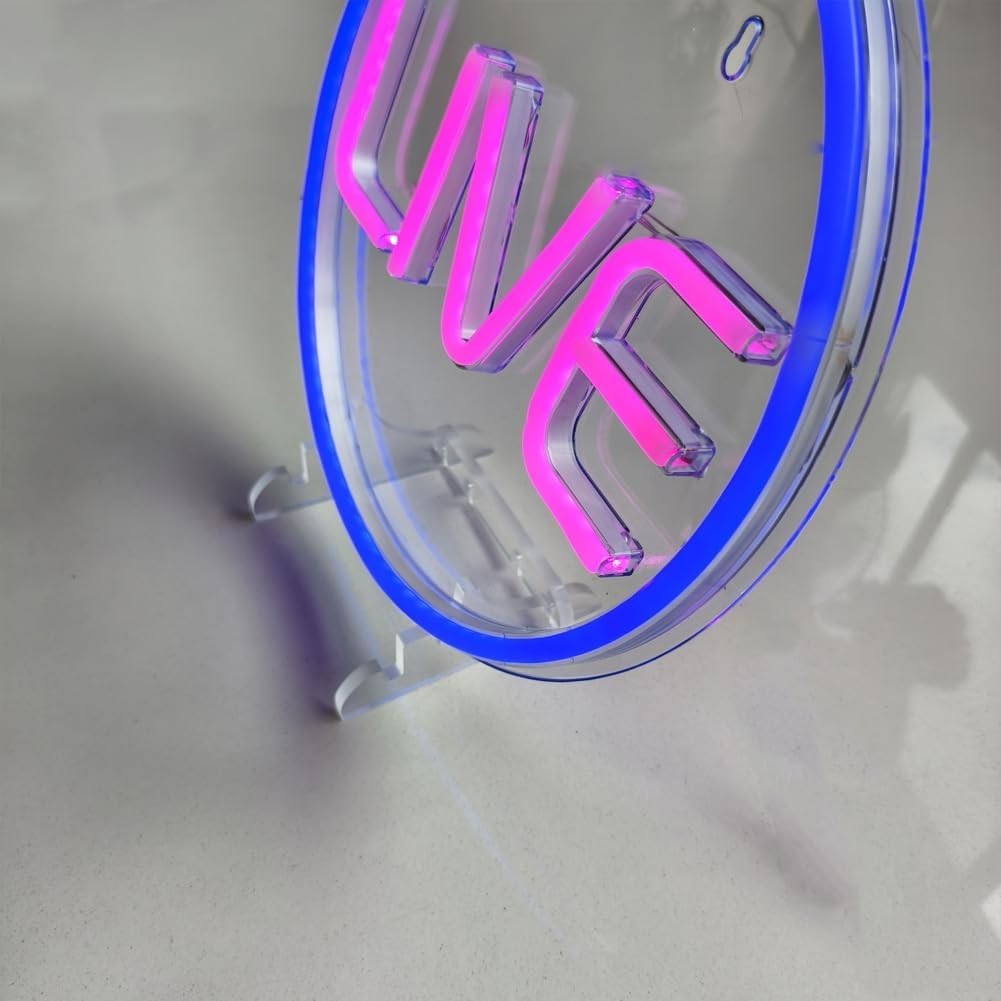 Crystal-Clear Acrylic Neon Sign Holder Base – Adjustable & Stable Tabletop Stand