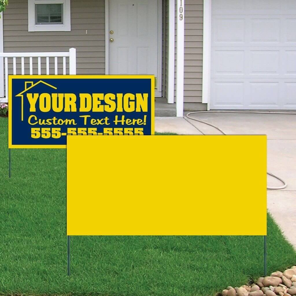 24&Prime;x48&Prime; Blank Corrugated Yard Signs, 4mm Corrugated Plastic, Waterproof