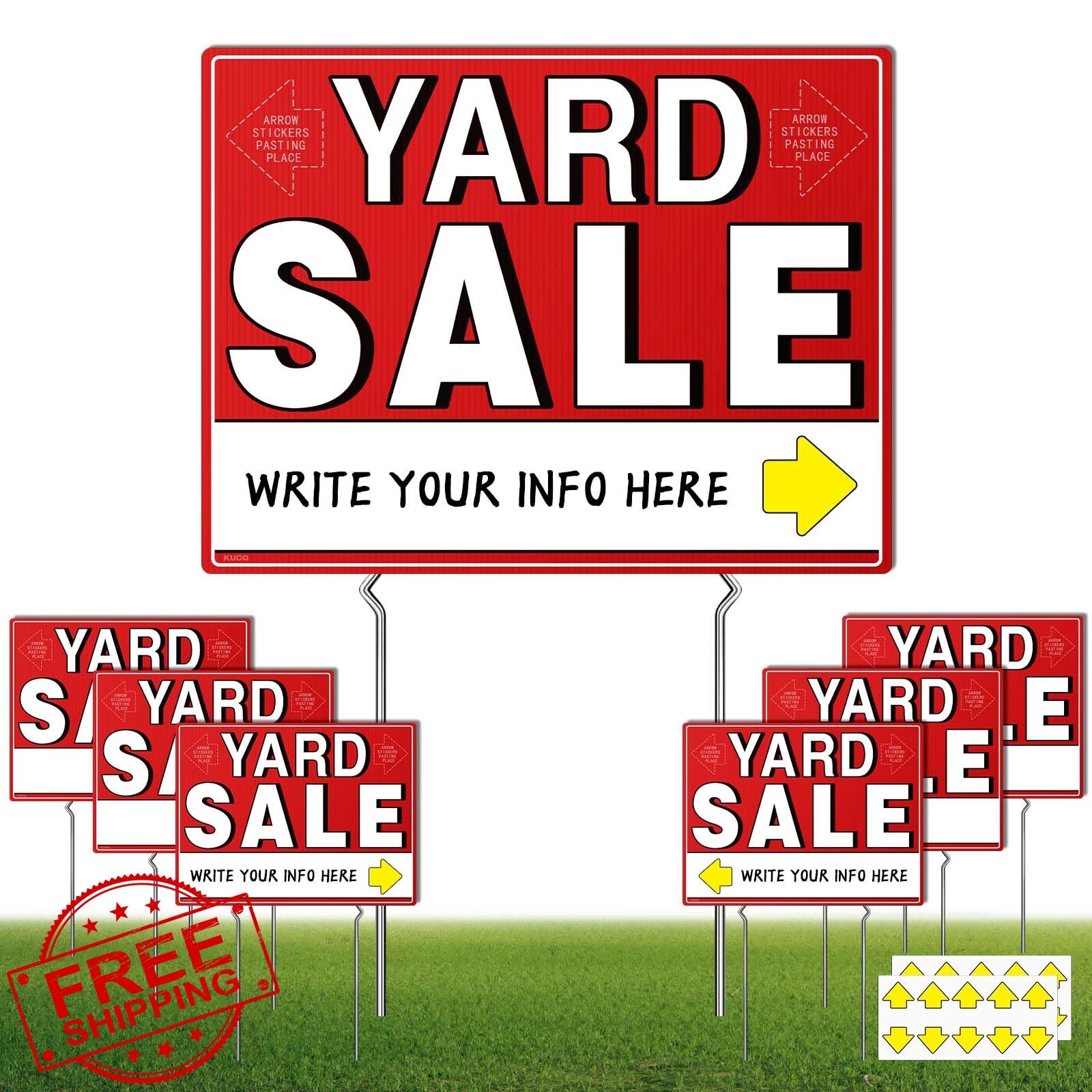 Kuco 7 Double-Sided Yard Sale Signs