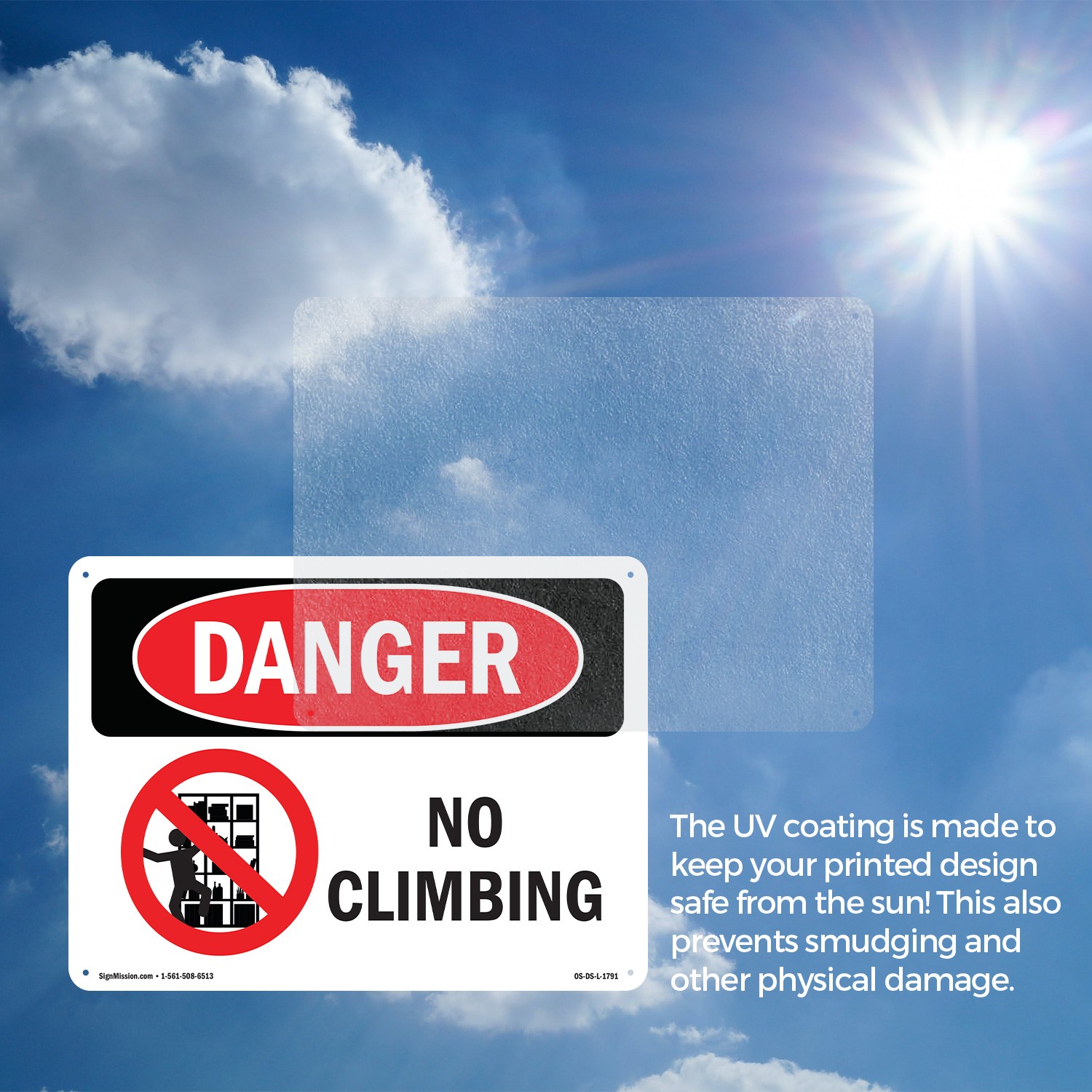 No Climbing OSHA Danger Sign Metal, Plastic, Or Decal – 5 or 10 Pack