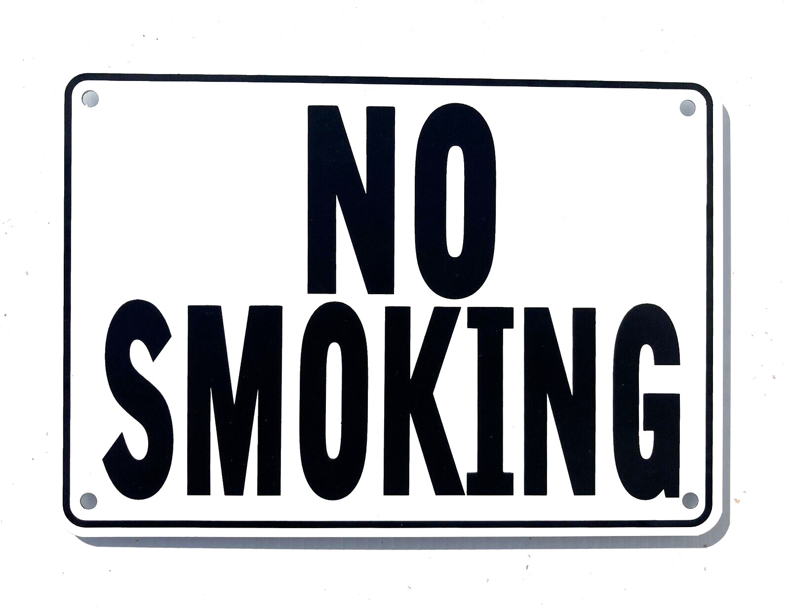 « NO SMOKING » WARNING SIGN, 2 SIGN SET, METAL