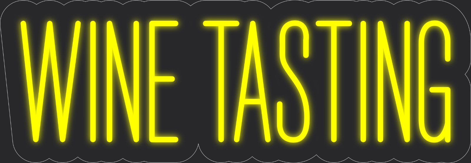 Wine tasting Neon LED Sign Business Wall Decor Lighted Store Sign 24 x 8 in.