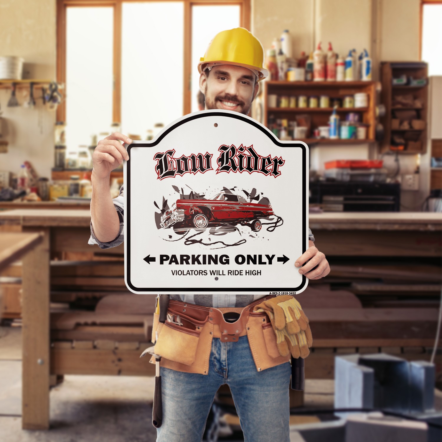 Lowrider 18&Prime; X 18&Prime; Heavy-Gauge Aluminum Architectural Sign