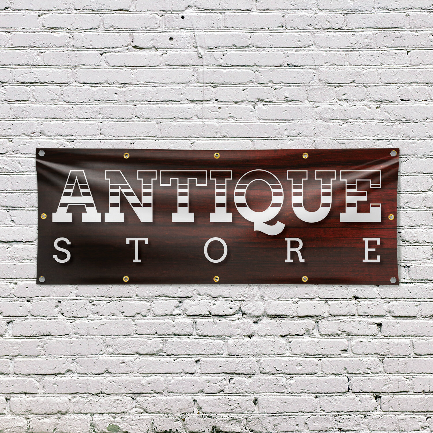 Antique Store Vinyl Banner Sign with Metal Grommets Heavy-Duty Single-Sided