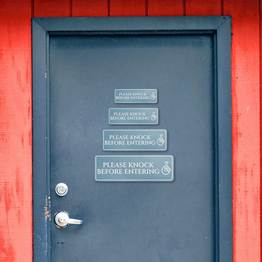 Standard Plus Please Knock Before Entering Wall or Door Sign | Privacy Signage